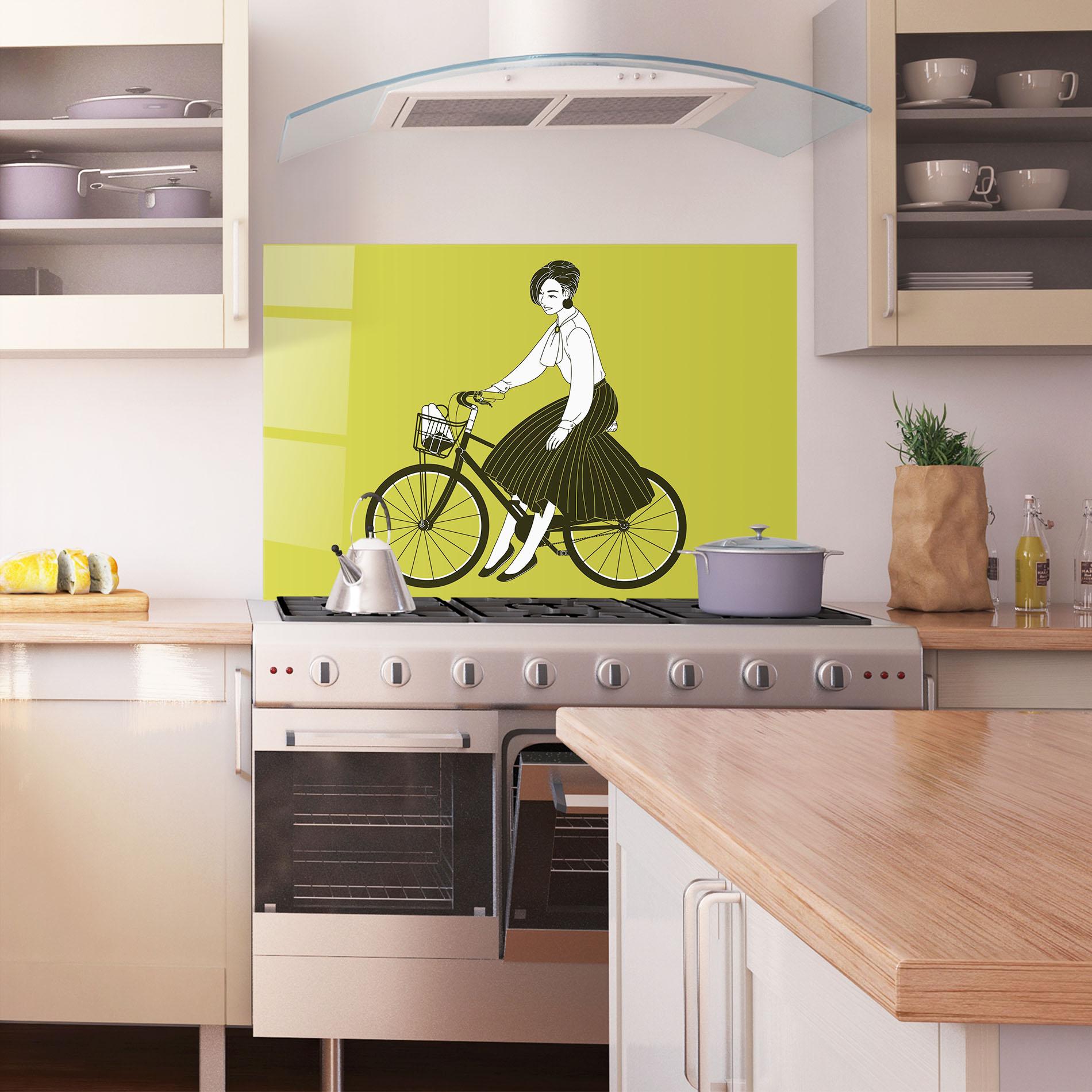 Panou Sticla Bucatarie Vintage Bicycle mockup 1