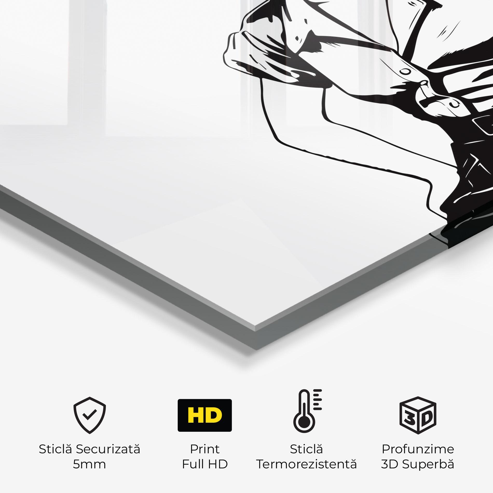 Panou Sticla Bucatarie Pretty Shilouette Girl mockup 2