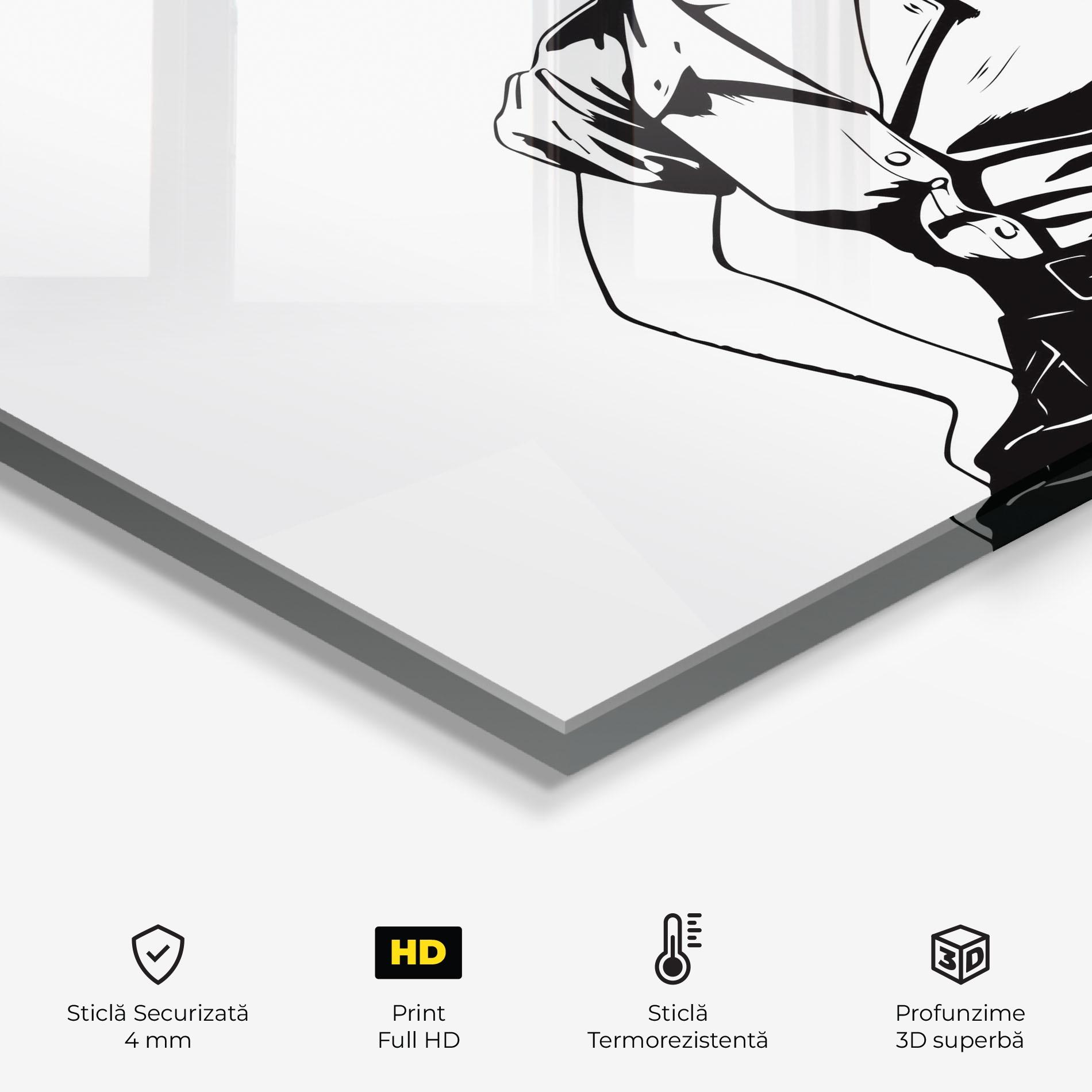 Panou Sticla Bucatarie Pretty Shilouette Girl mockup 2