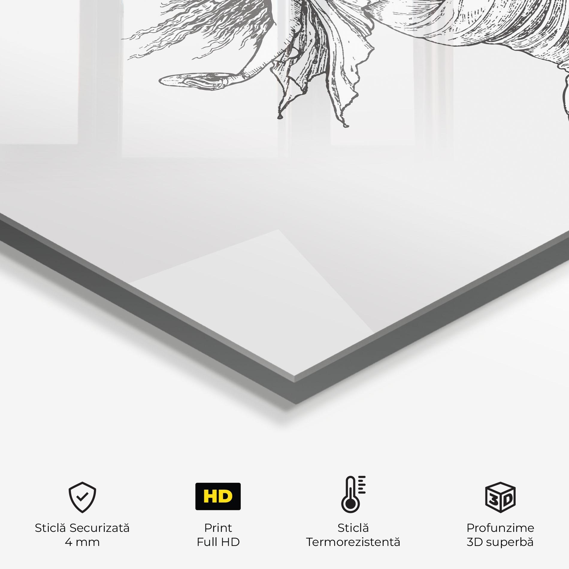 Panou Sticla Bucatarie Vintage Dance mockup 2