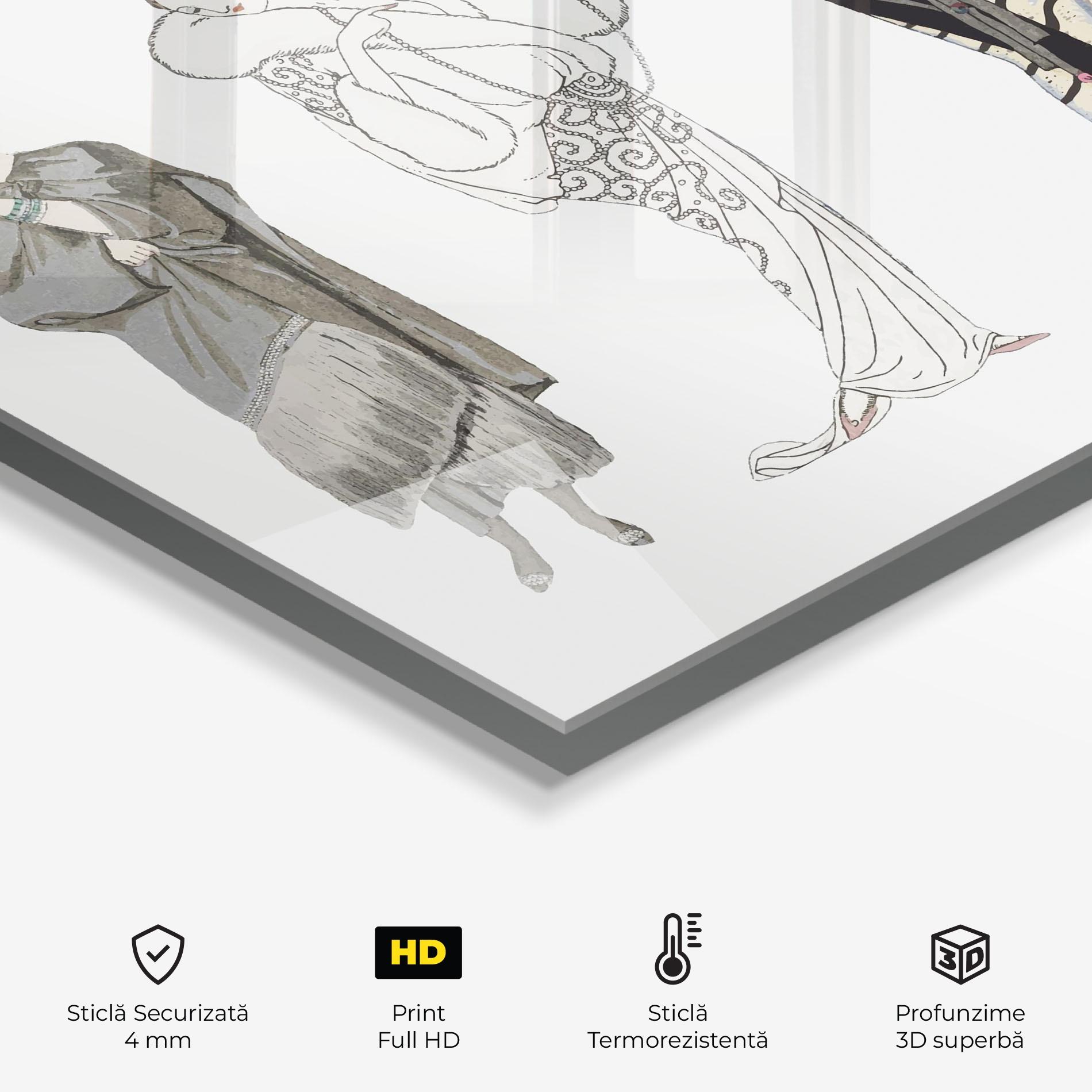 Panou Sticla Bucatarie Vintage Outfits mockup 2