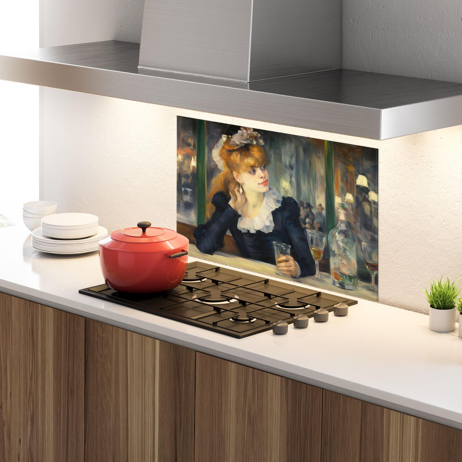 Panou Sticla Bucatarie Elegant Vintage Fashion mockup 4