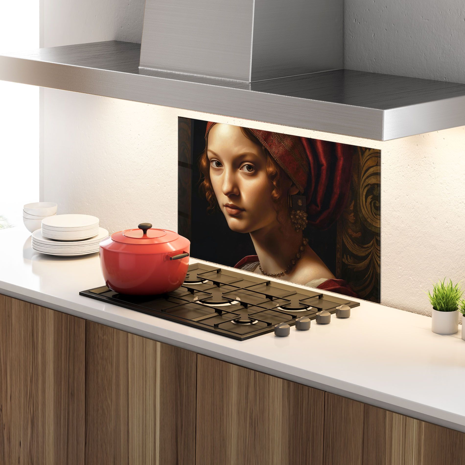 Red Hair Woman Art mockup 4