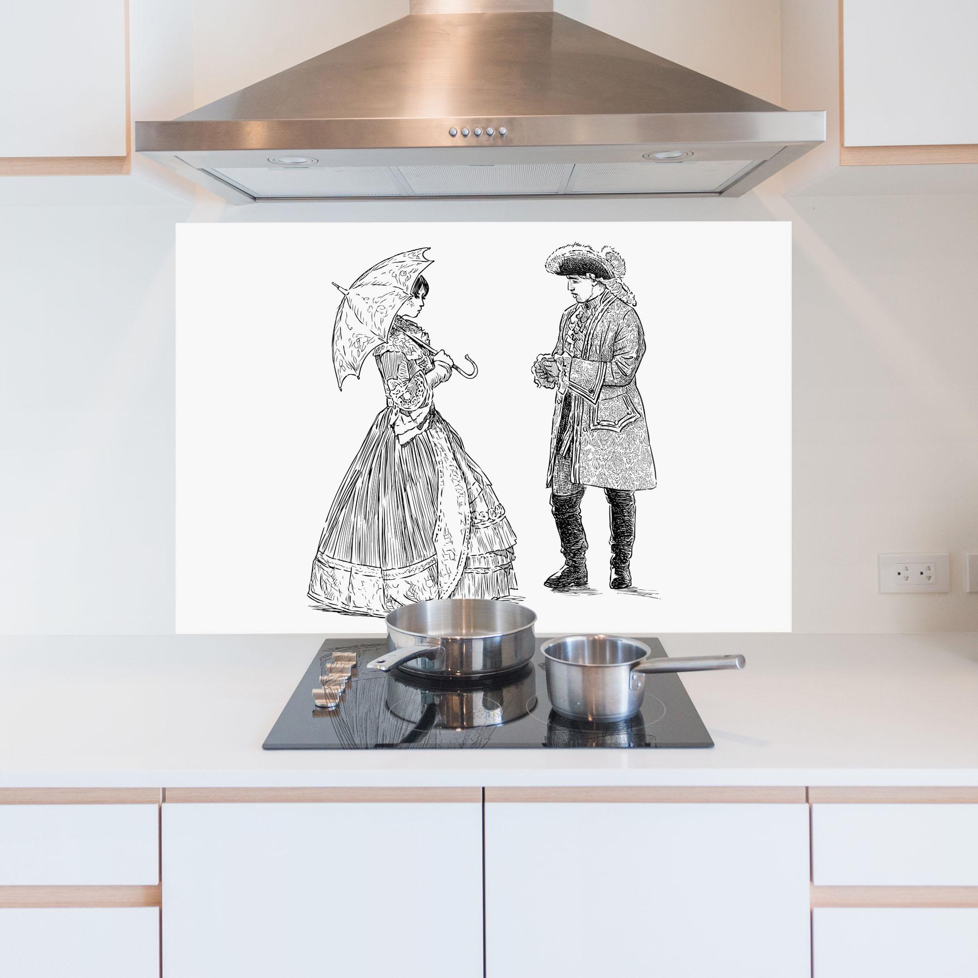 Panou Sticla Bucatarie Century Couple mockup 5