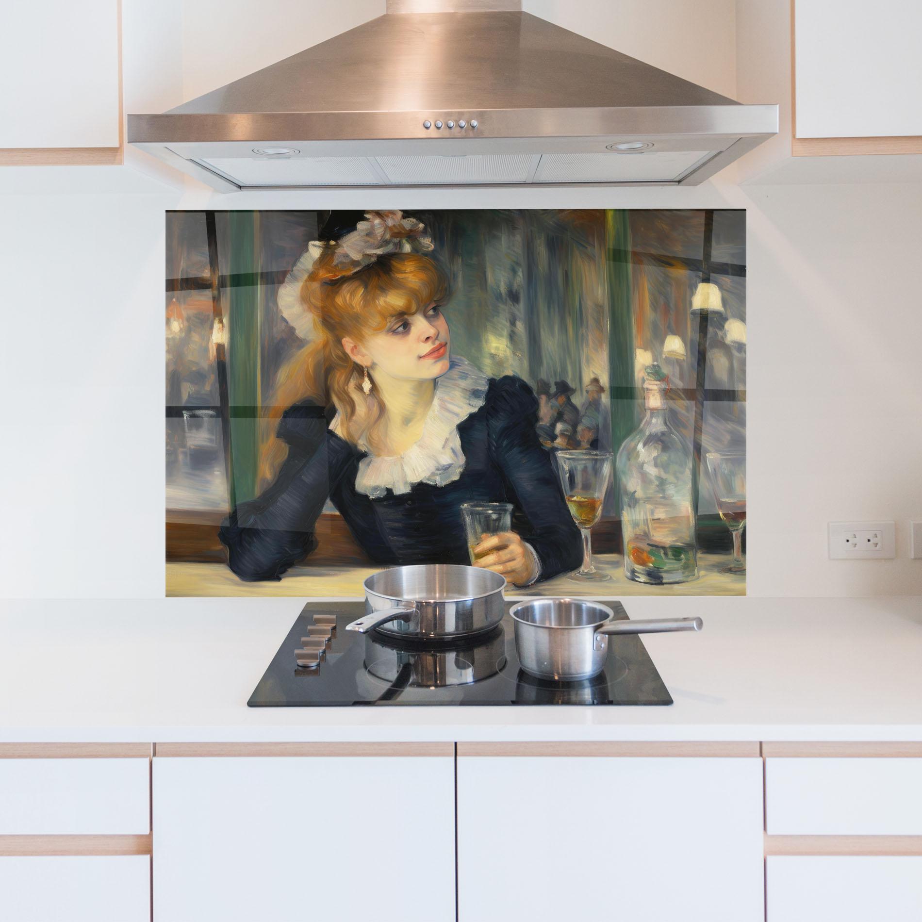 Panou Sticla Bucatarie Elegant Vintage Fashion mockup 5