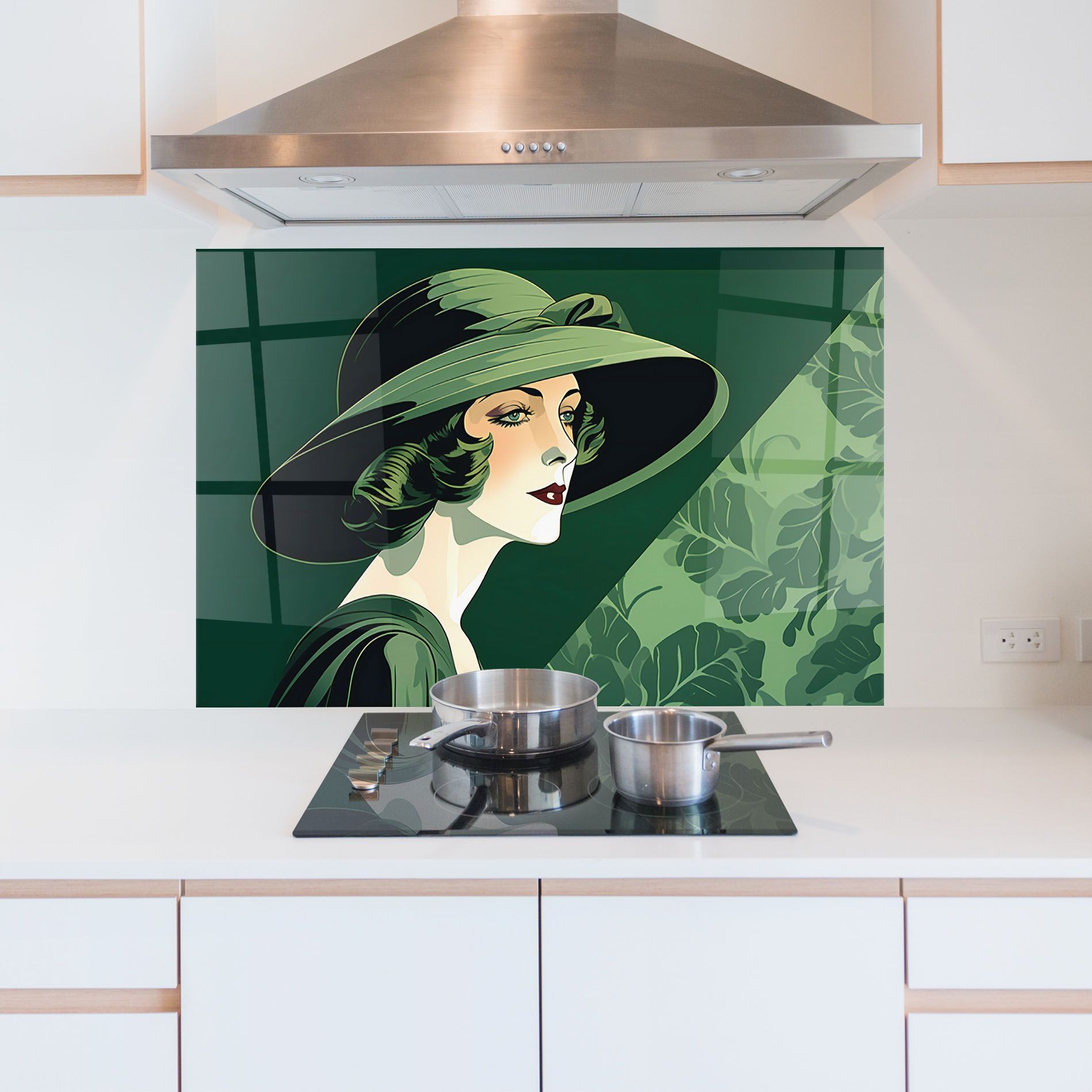 Green Woman Painting mockup 5