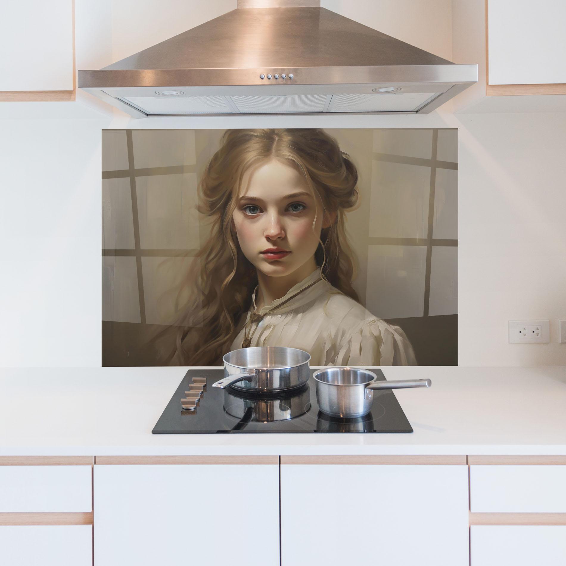 Panou Sticla Bucatarie Timeless Portrait mockup 5