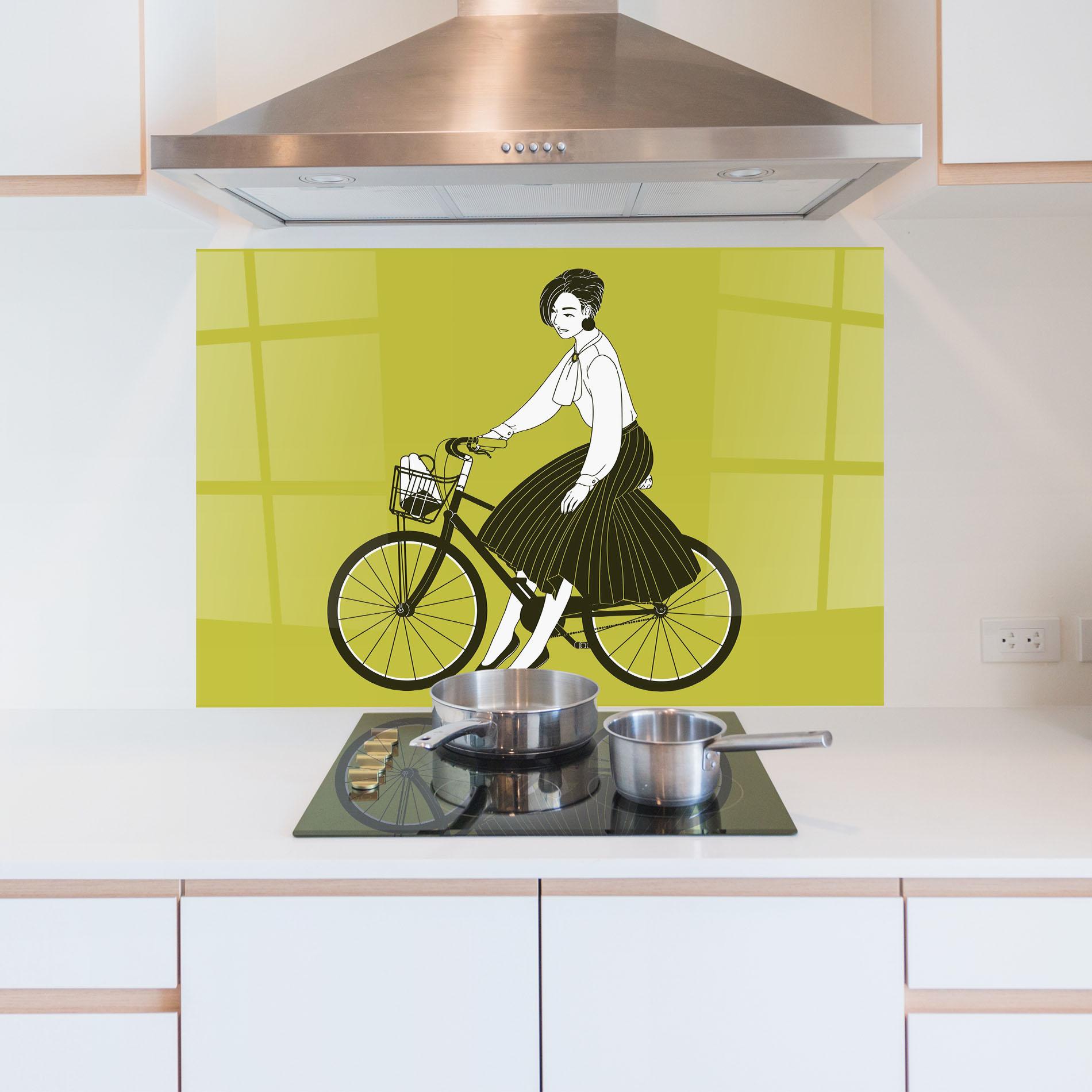 Panou Sticla Bucatarie Vintage Bicycle mockup 5