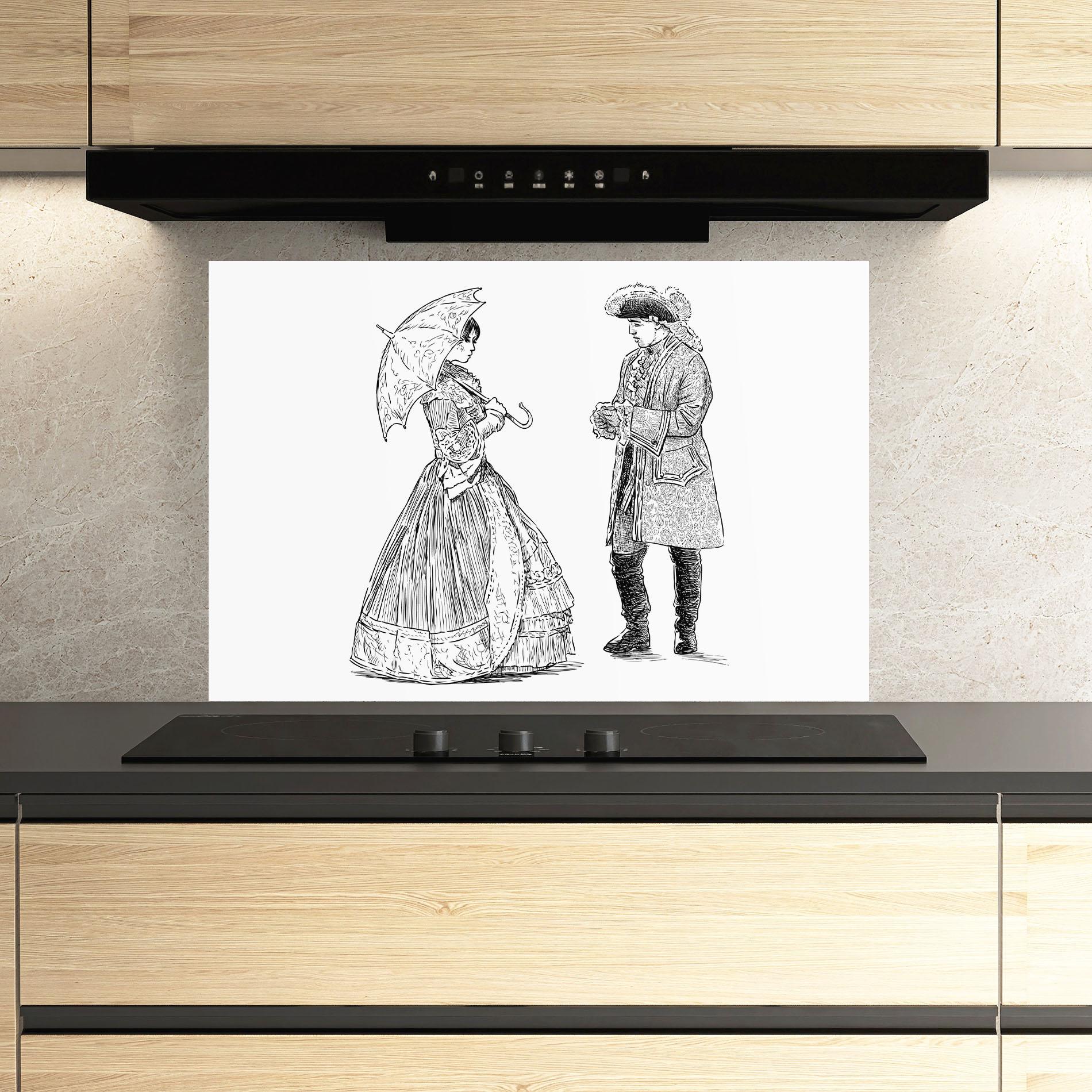 Panou Sticla Bucatarie Century Couple mockup 3