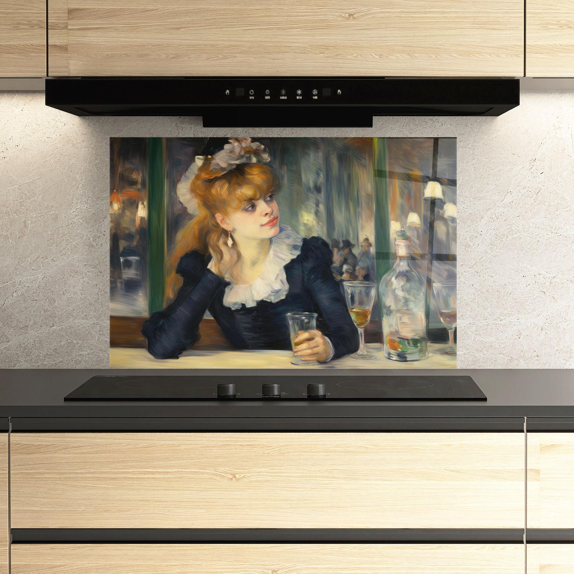 Panou Sticla Bucatarie Elegant Vintage Fashion mockup 3