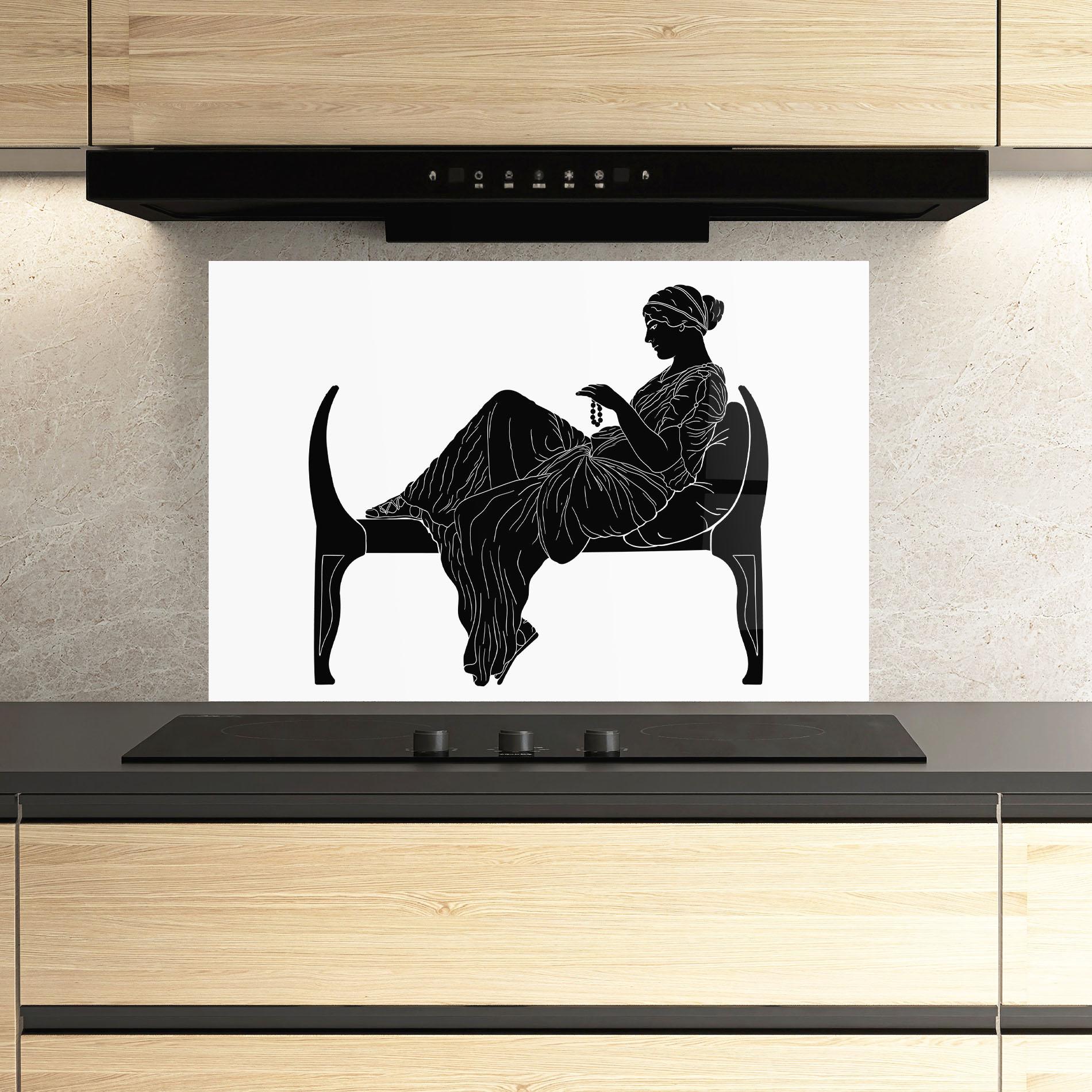 Panou Sticla Bucatarie Statue Pearls mockup 3