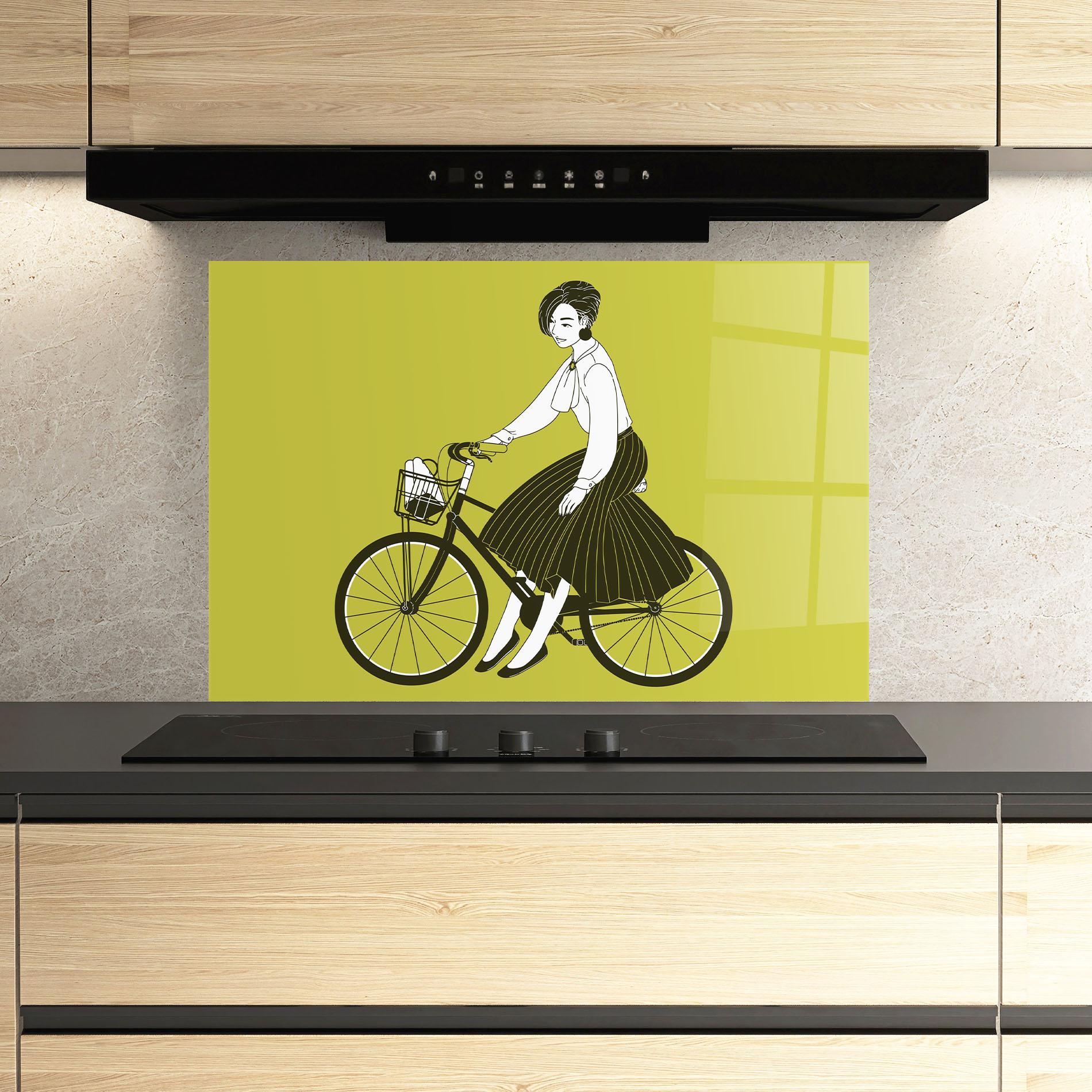 Panou Sticla Bucatarie Vintage Bicycle mockup 3