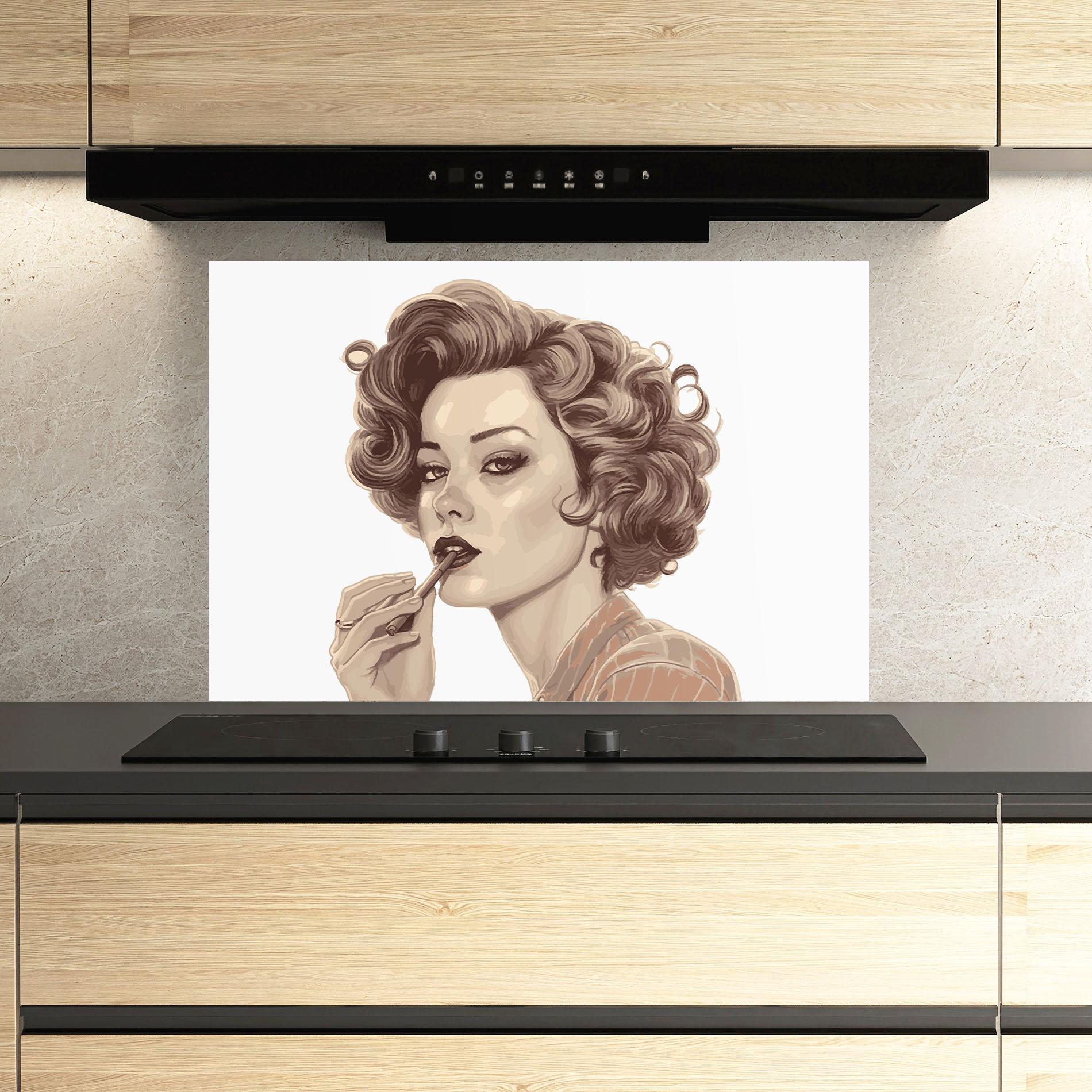 Panou Sticla Bucatarie Vintage Smoking mockup 3