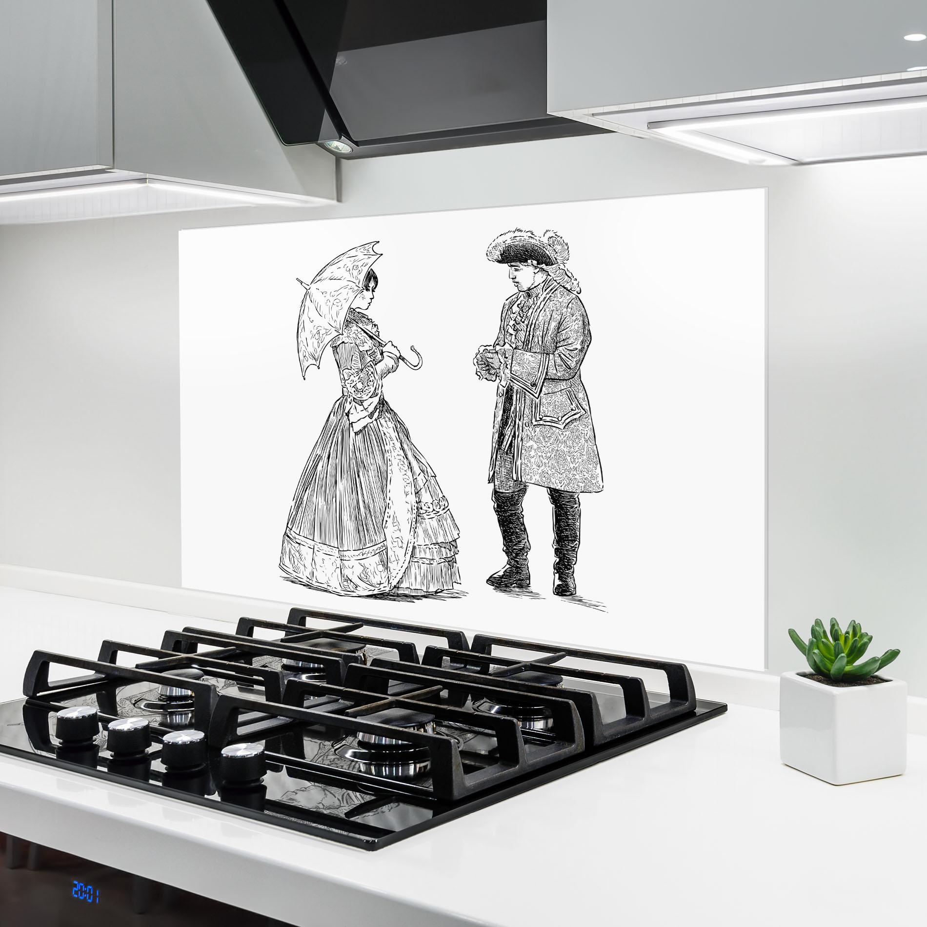 Panou Sticla Bucatarie Century Couple mockup 6