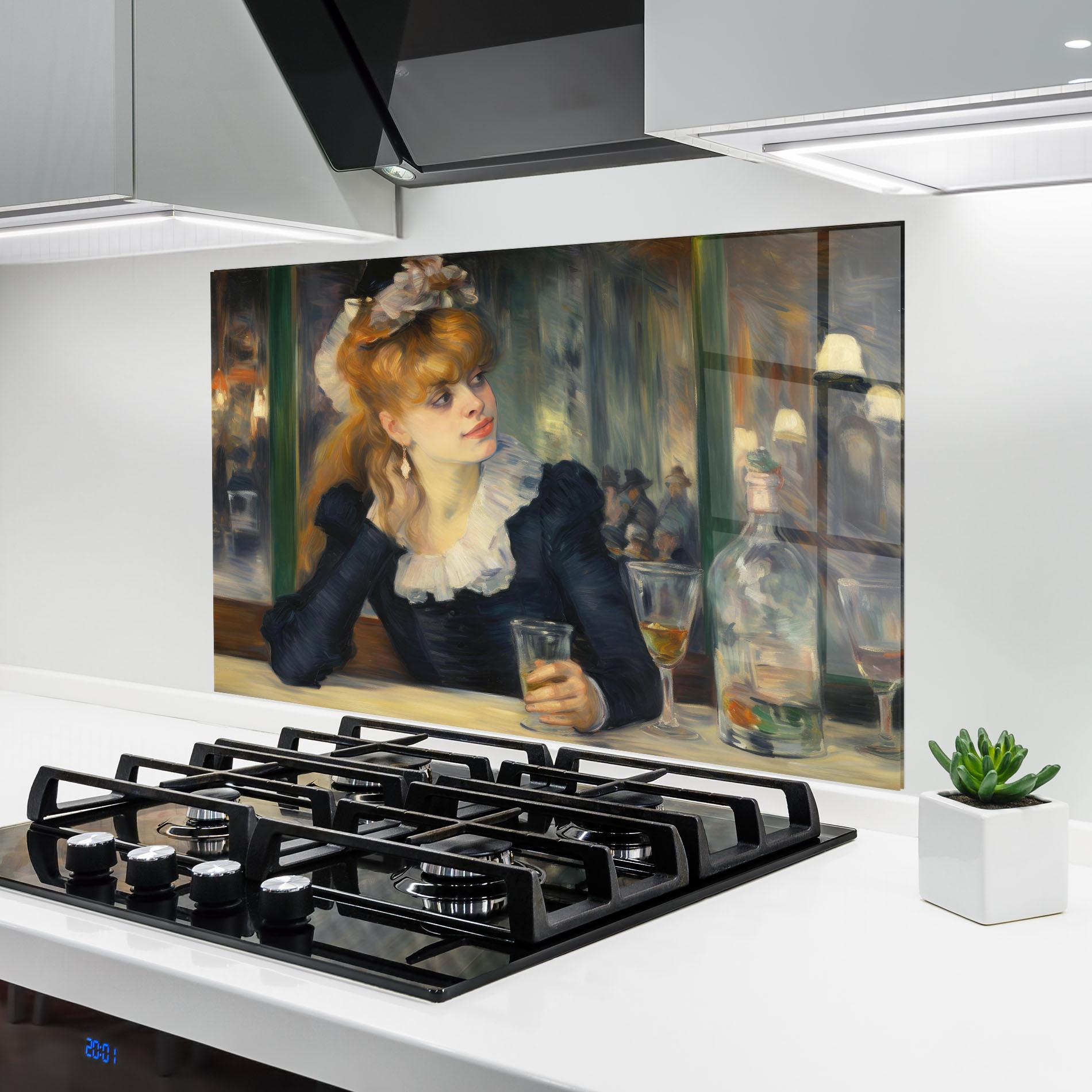 Panou Sticla Bucatarie Elegant Vintage Fashion mockup 6