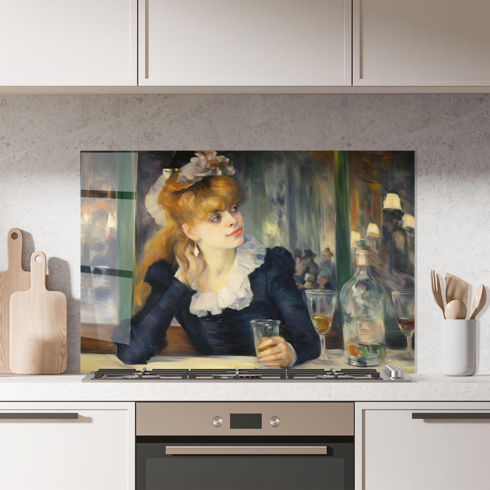 Panou Sticla Bucatarie Elegant Vintage Fashion mockup 7