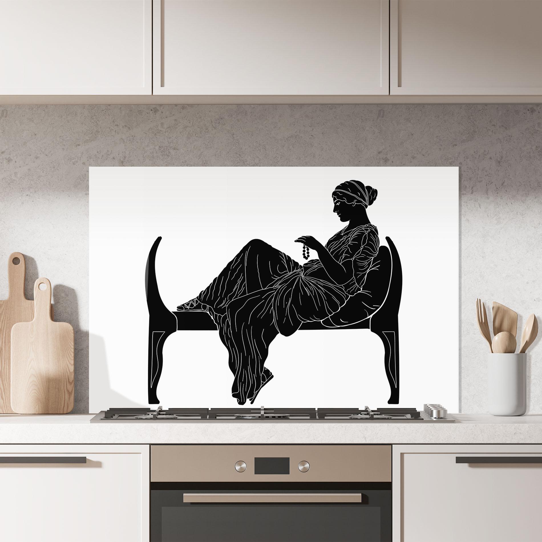 Panou Sticla Bucatarie Statue Pearls mockup 7