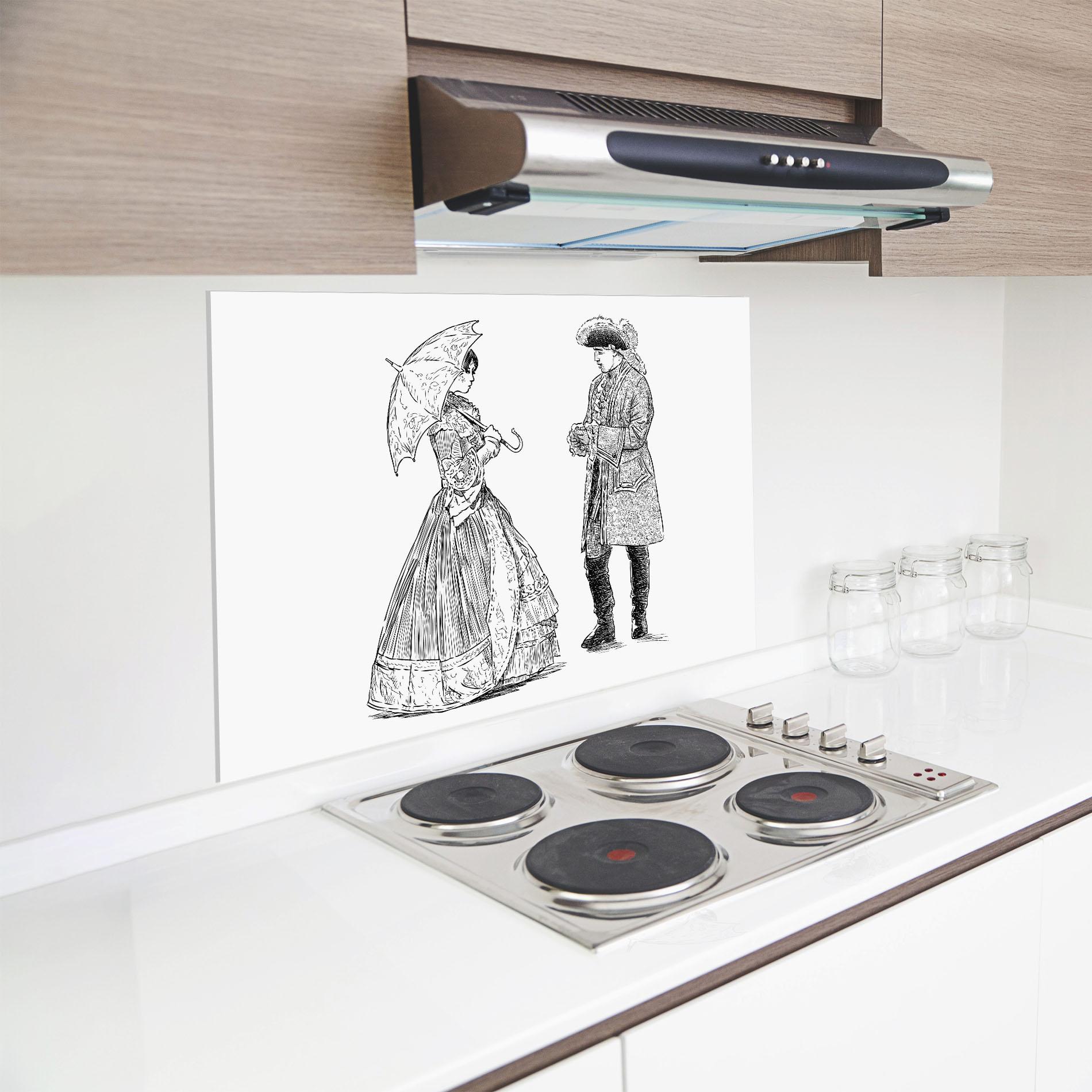 Panou Sticla Bucatarie Century Couple mockup 8