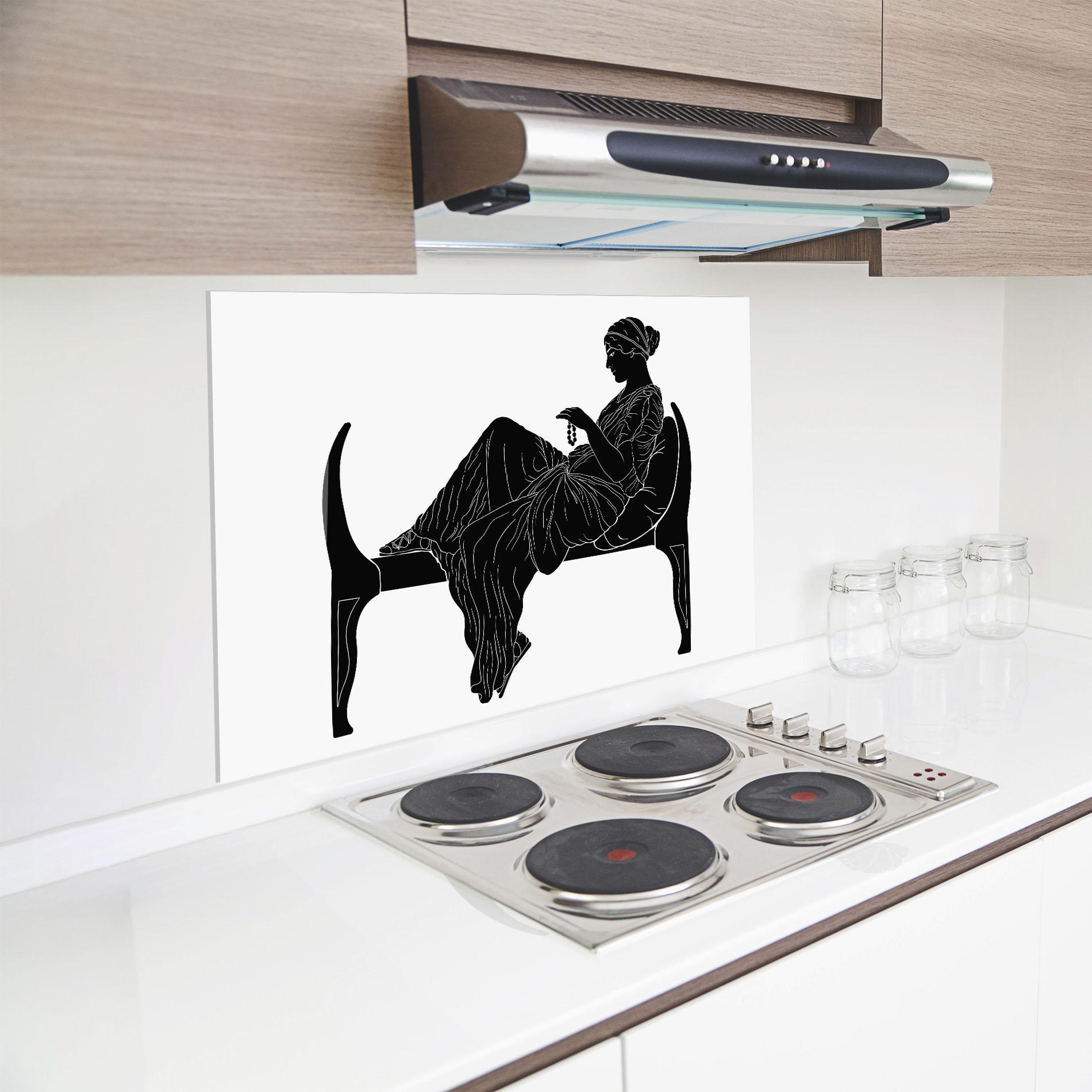 Panou Sticla Bucatarie Statue Pearls mockup 8