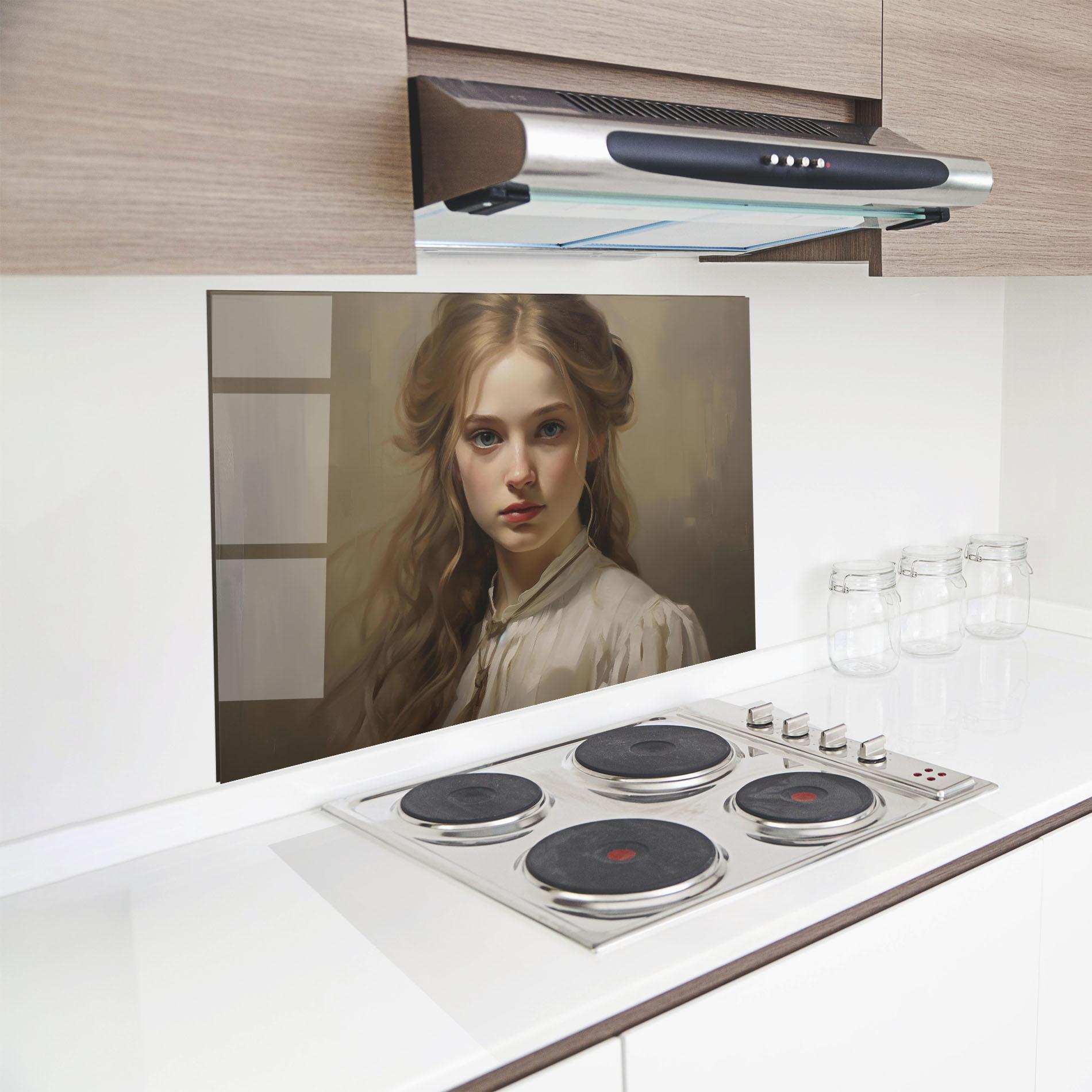 Panou Sticla Bucatarie Timeless Portrait mockup 8