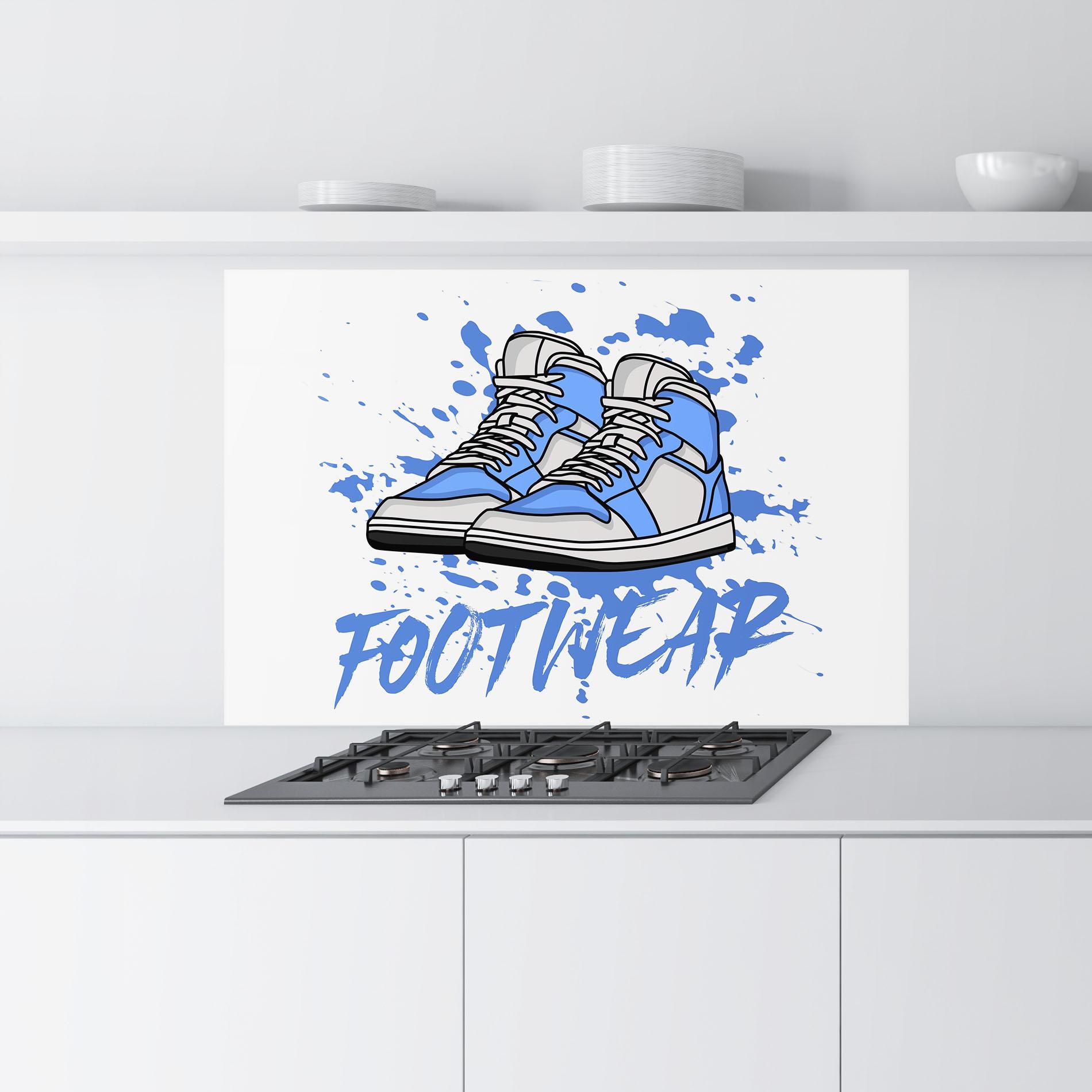 Panou Sticla Bucatarie Blue Footwear mockup 9