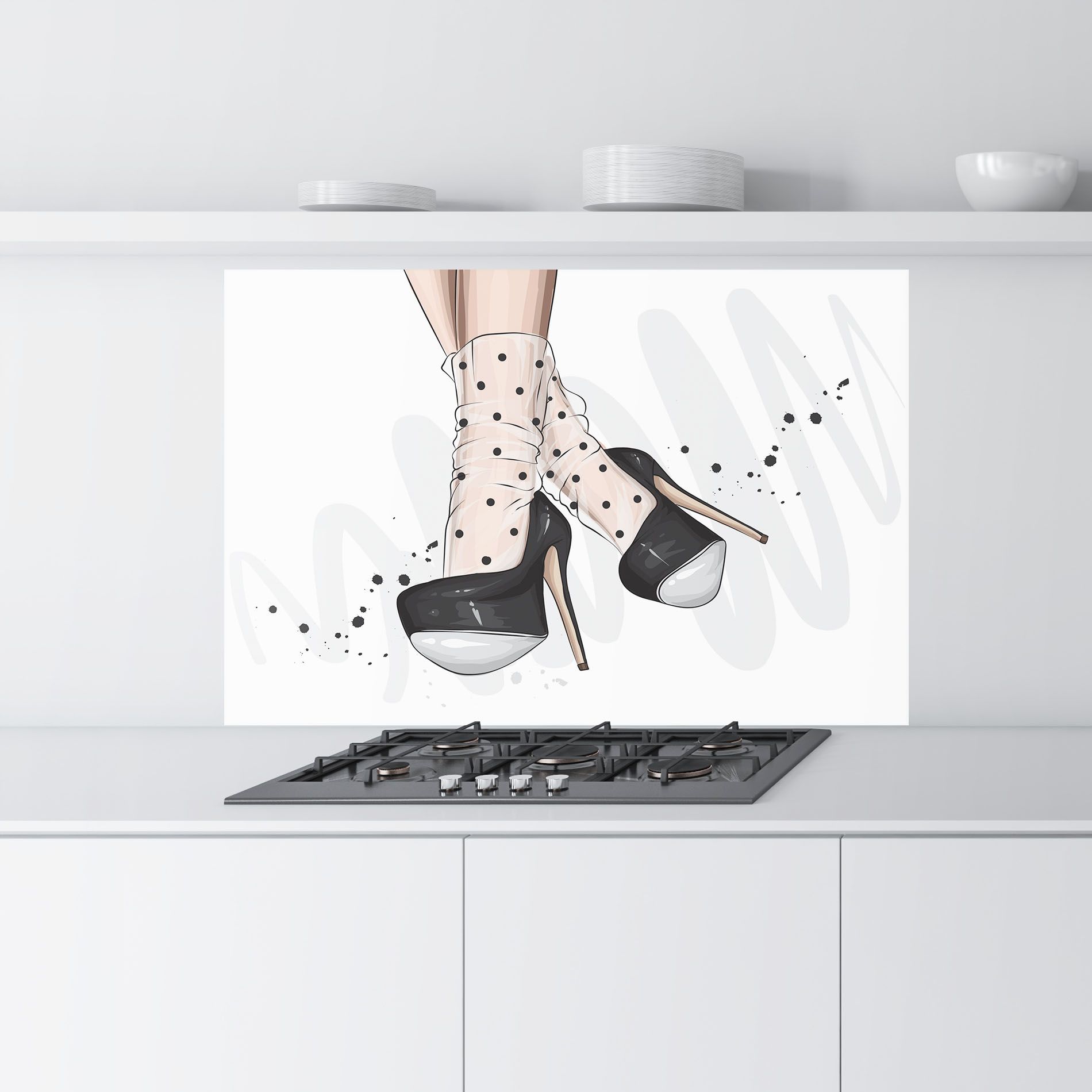 Cute Black Heels Art mockup 9