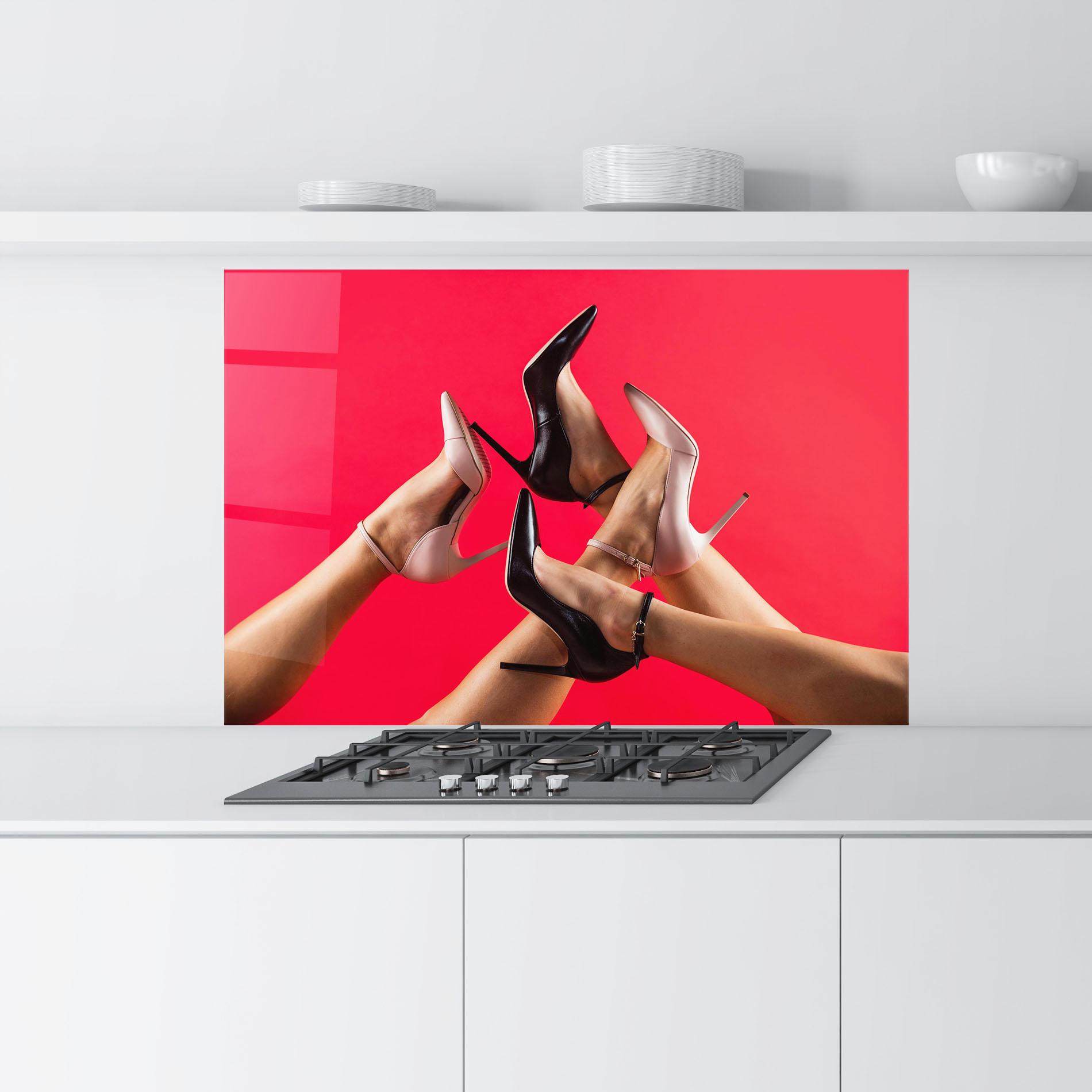 Panou Sticla Bucatarie High Heeled Shoes mockup 9