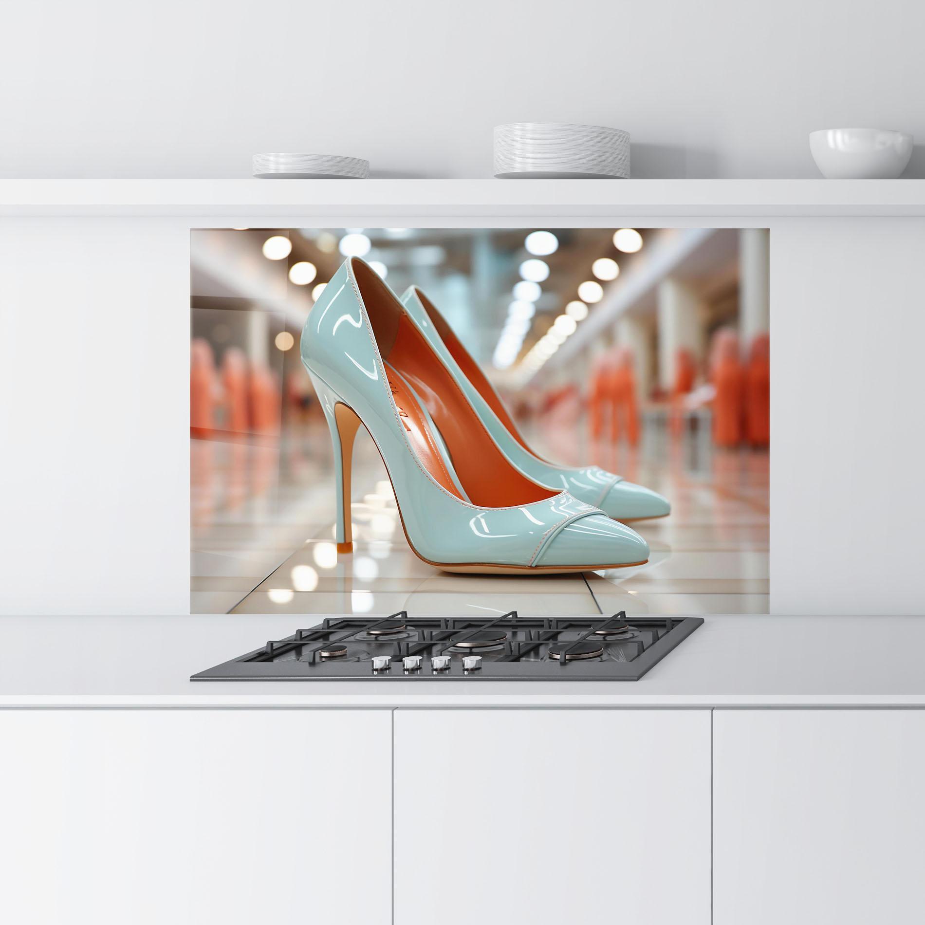 Panou Sticla Bucatarie Light Blue Heels mockup 9