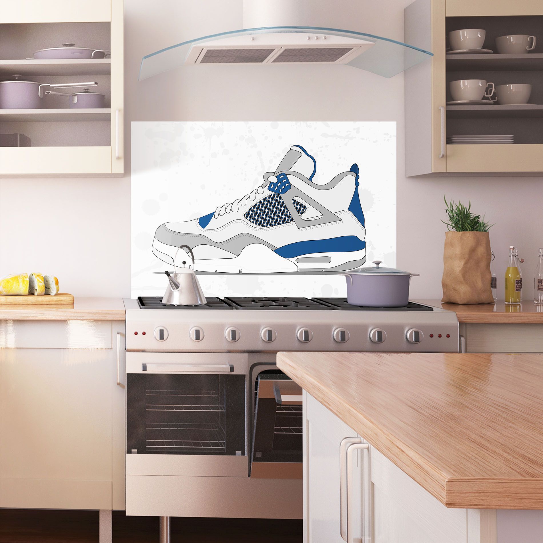 Blue Grey Sneakers mockup 1