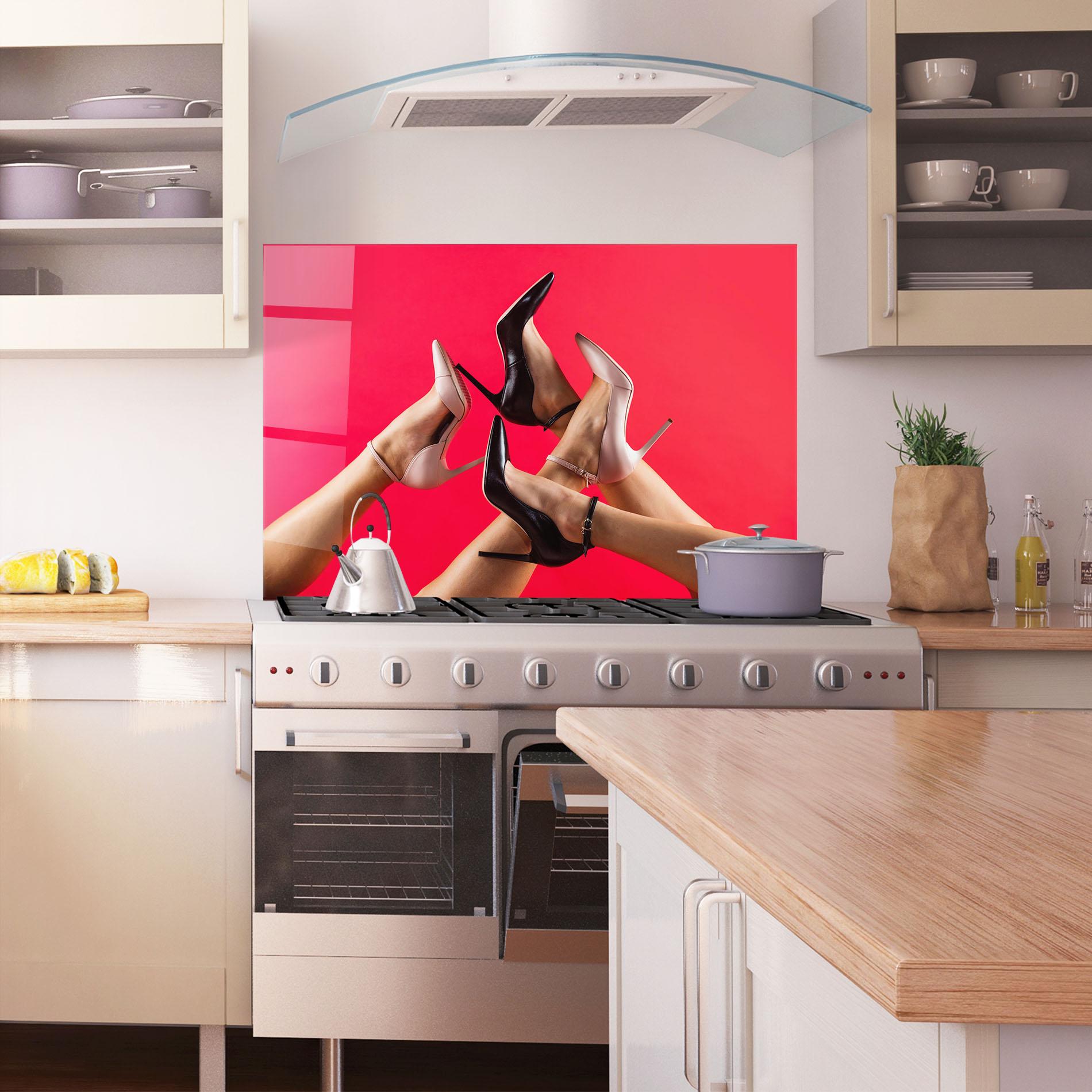 Panou Sticla Bucatarie High Heeled Shoes mockup 1