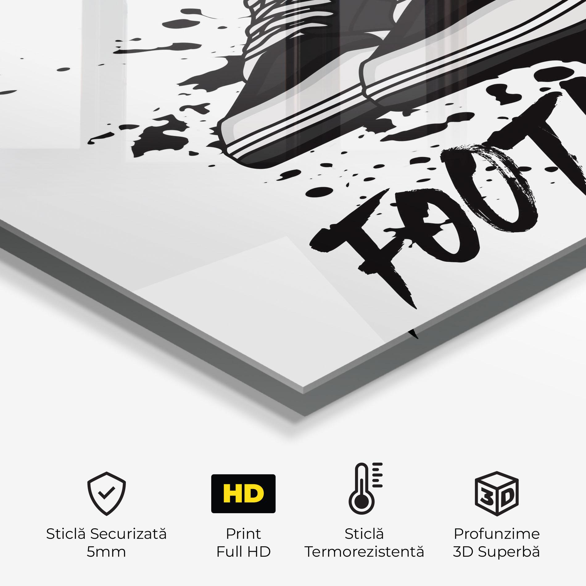 Panou Sticla Bucatarie Black Footwear mockup 2