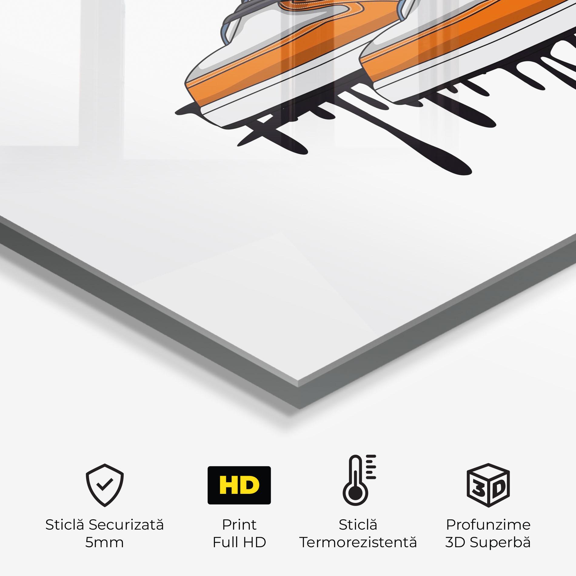 Panou Sticla Bucatarie Black Liquid Shoe mockup 2