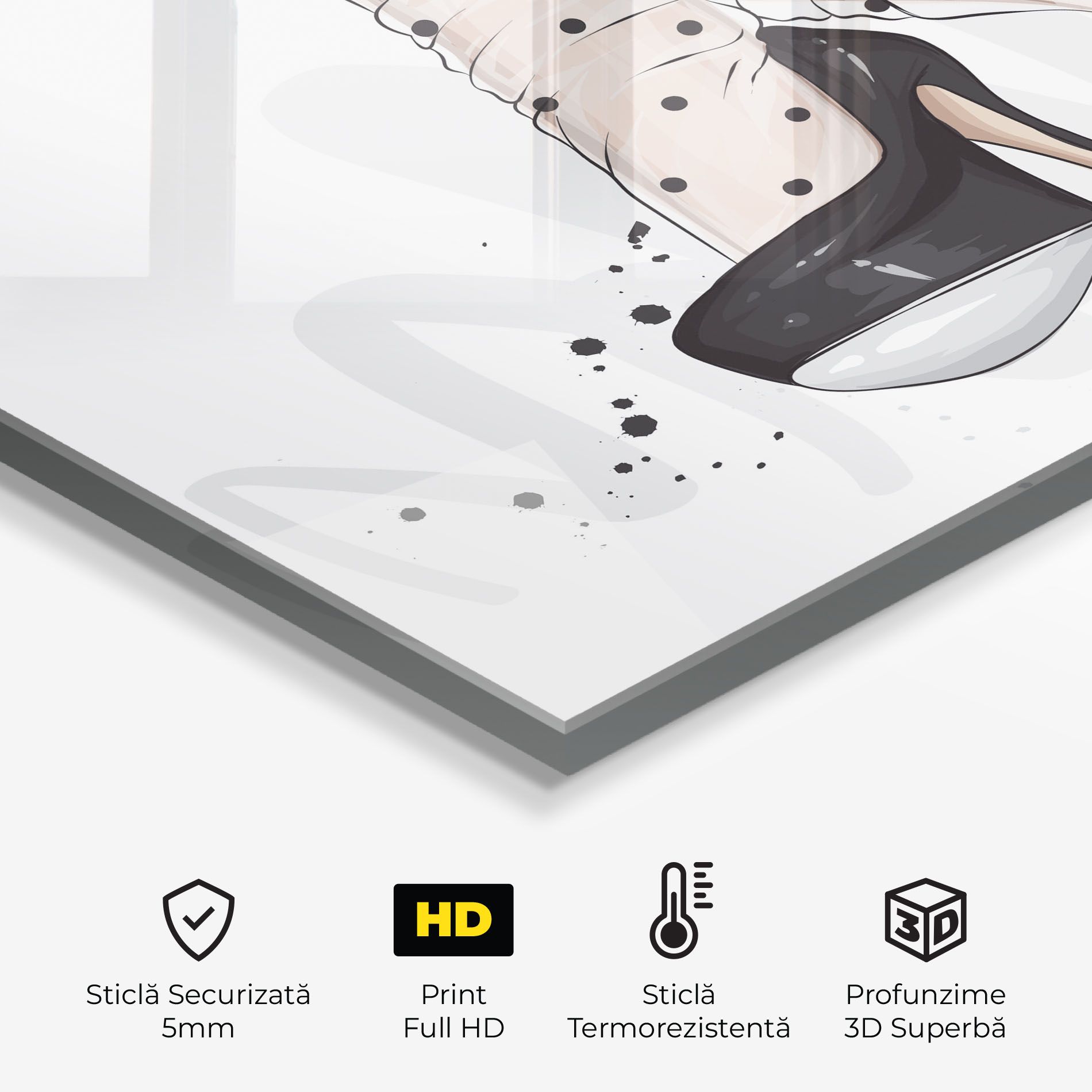 Cute Black Heels Art mockup 2