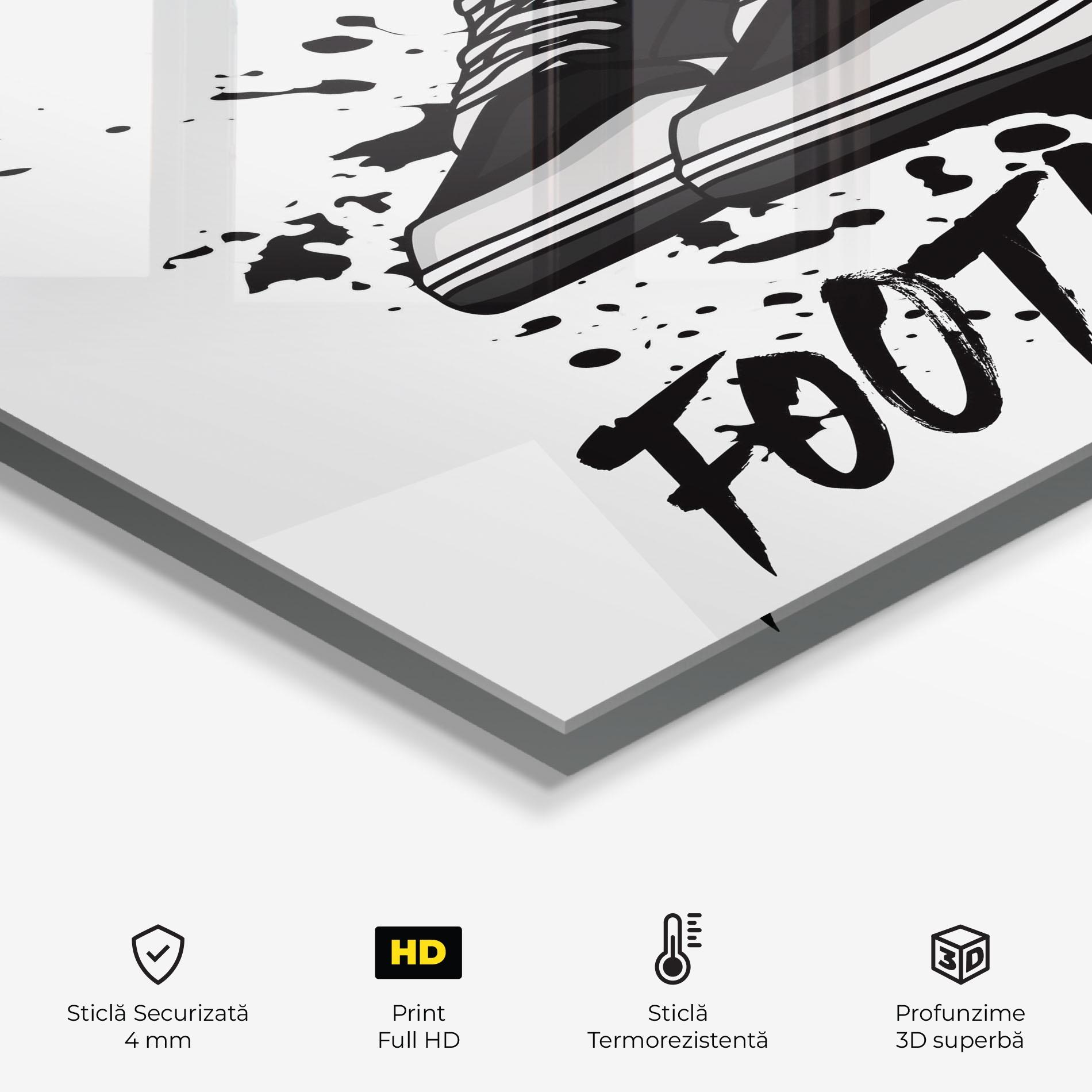 Panou Sticla Bucatarie Black Footwear mockup 2