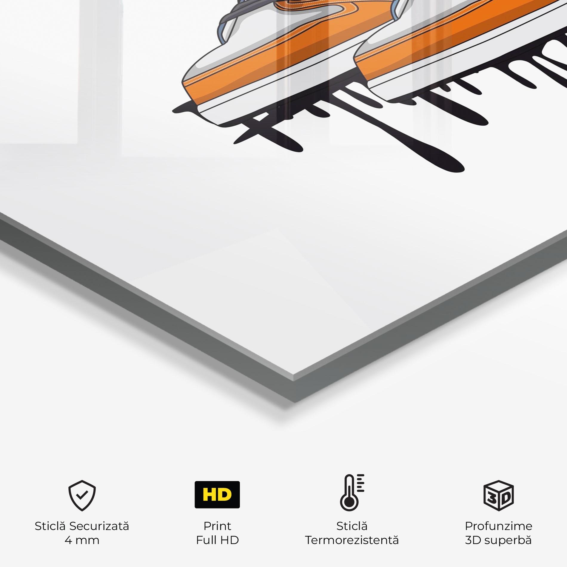 Panou Sticla Bucatarie Black Liquid Shoe mockup 2