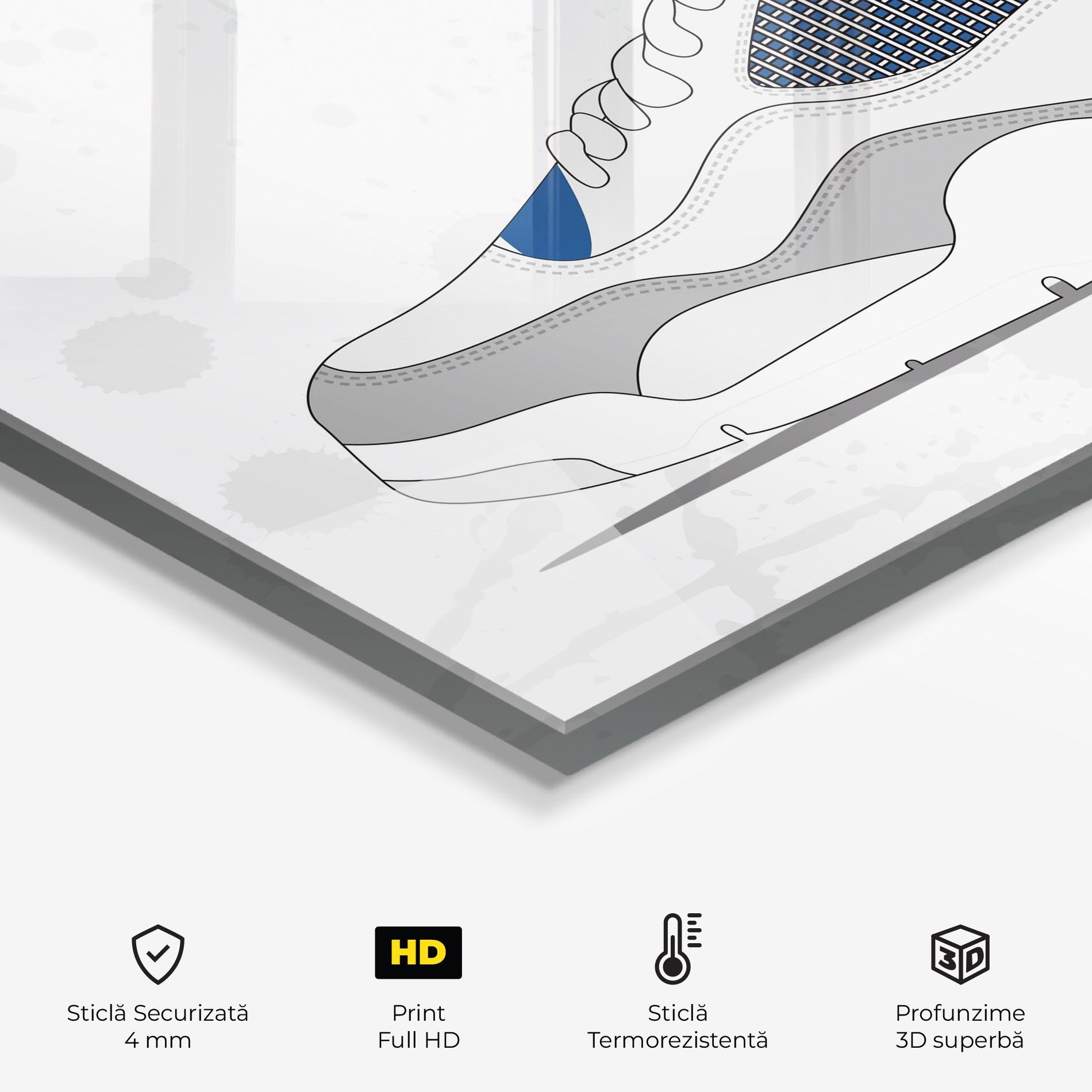 Panou Sticla Bucatarie Blue Grey Sneakers mockup 2