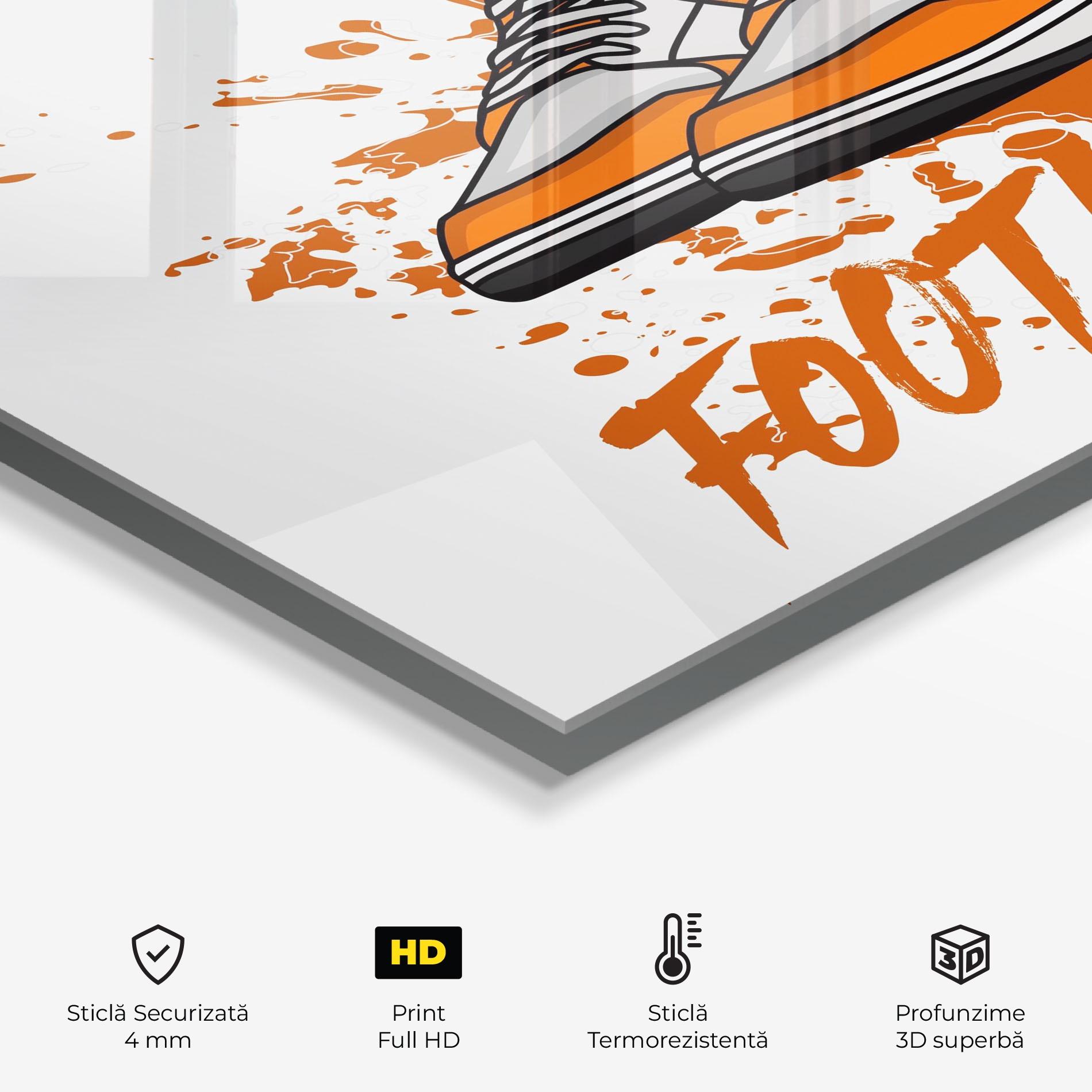 Panou Sticla Bucatarie Orange Footwear mockup 2