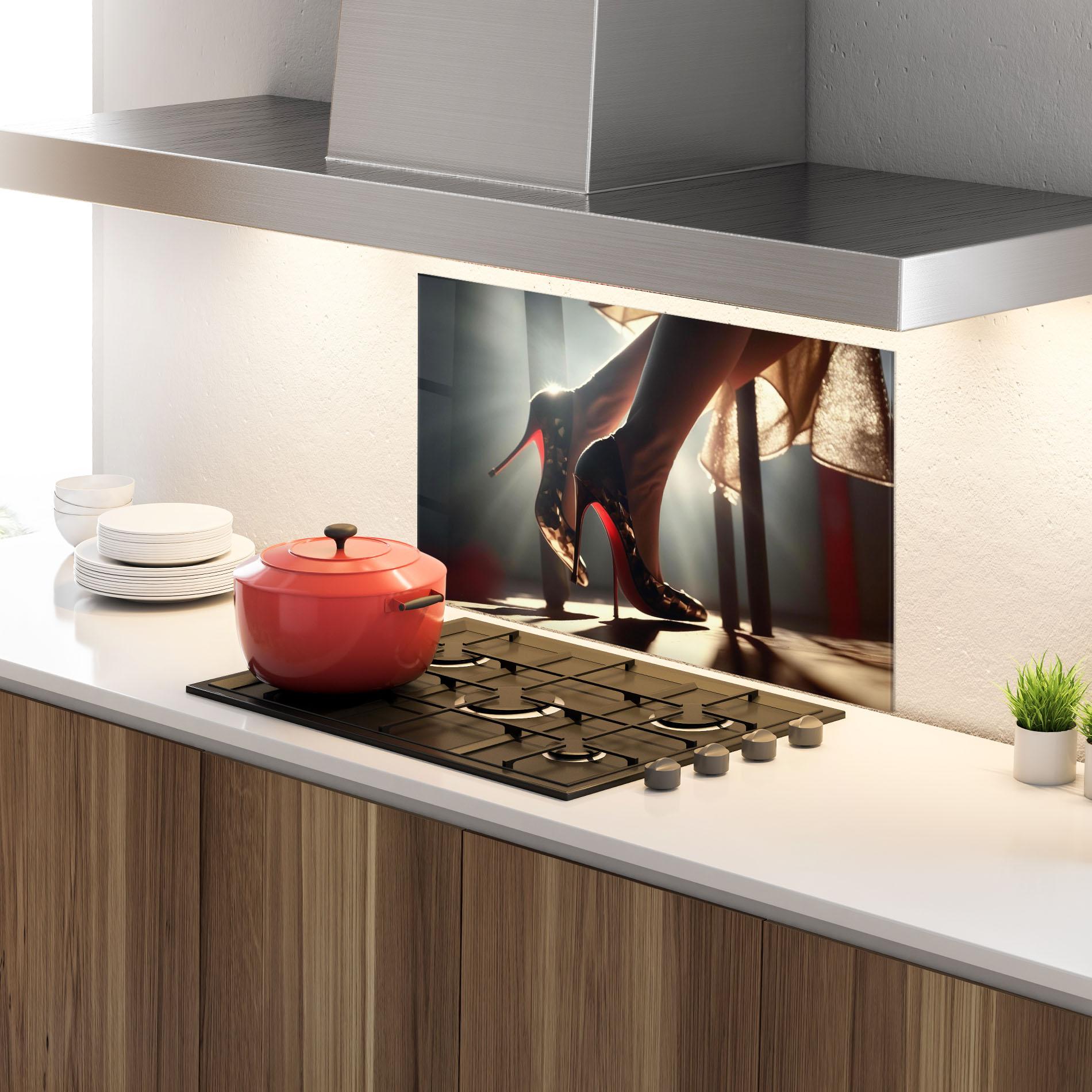 Panou Sticla Bucatarie Heels In The Sun mockup 4