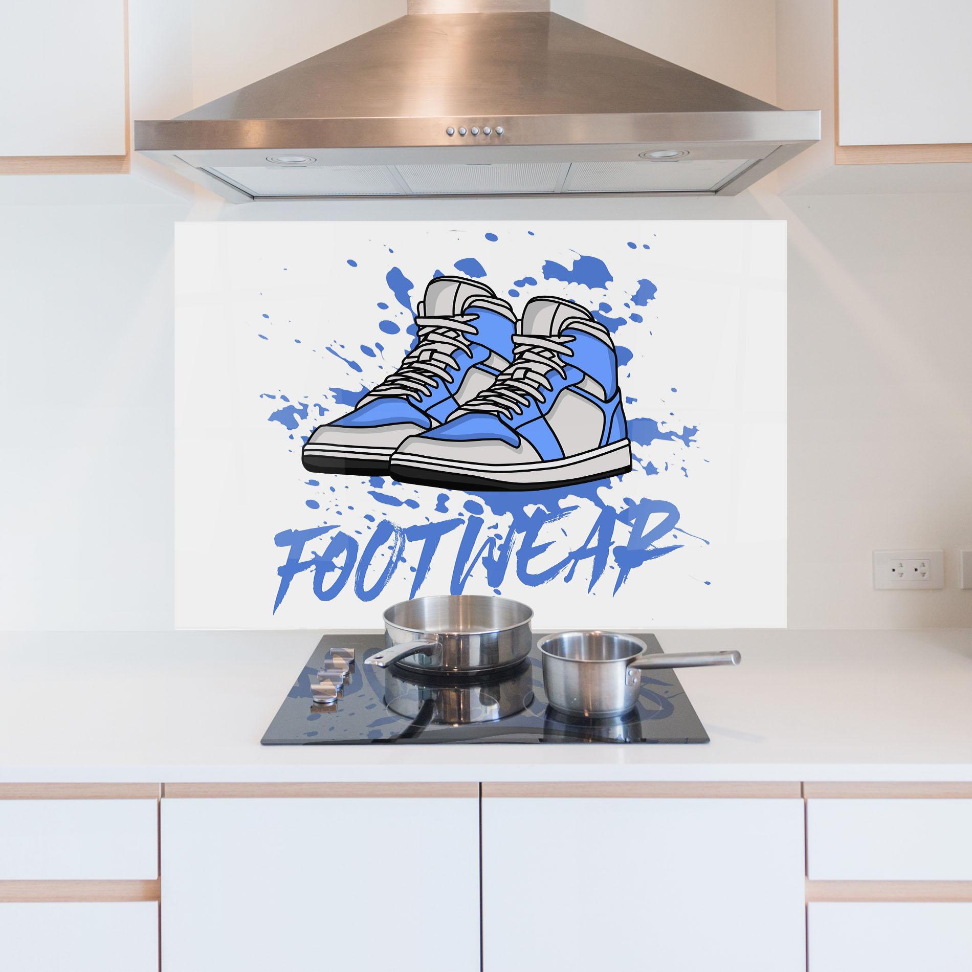 Panou Sticla Bucatarie Blue Footwear mockup 5