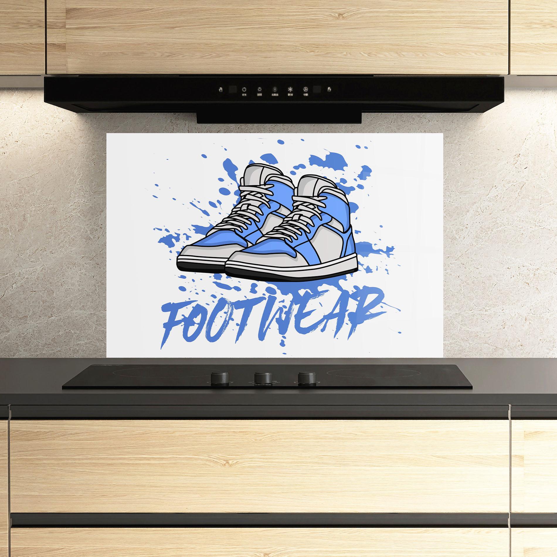 Panou Sticla Bucatarie Blue Footwear mockup 3