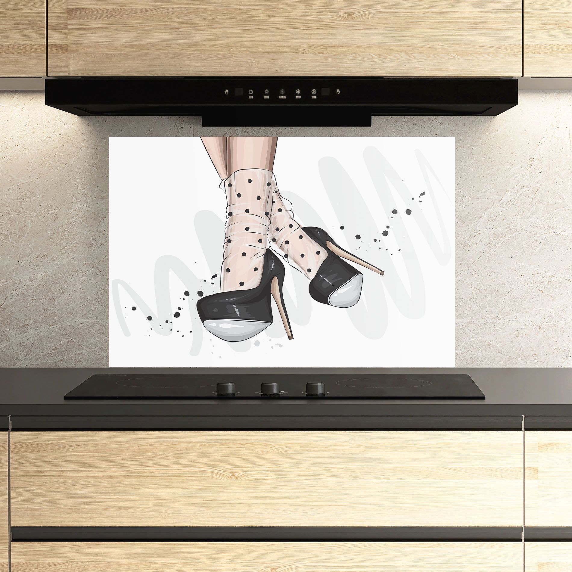 Cute Black Heels Art mockup 3