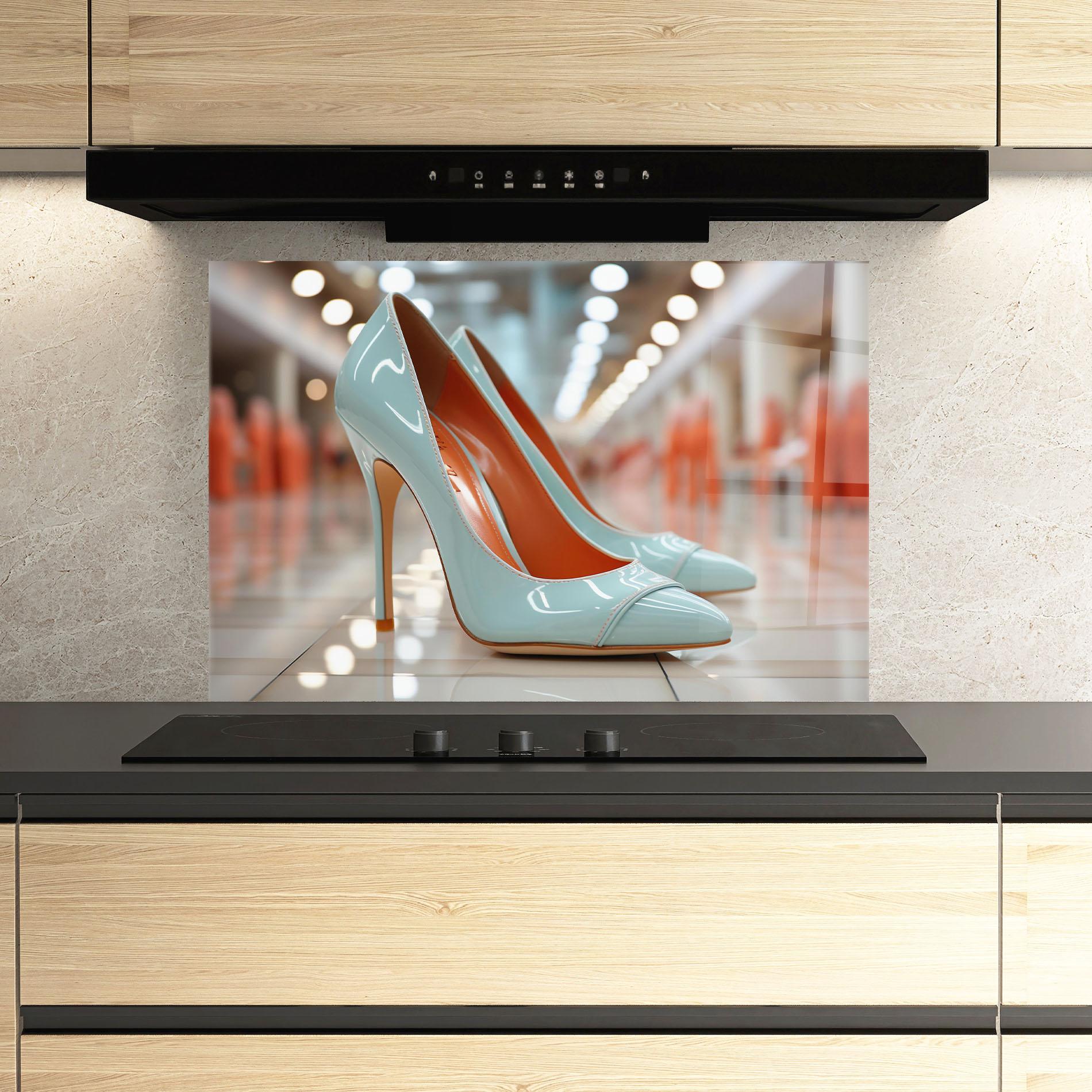 Panou Sticla Bucatarie Light Blue Heels mockup 3
