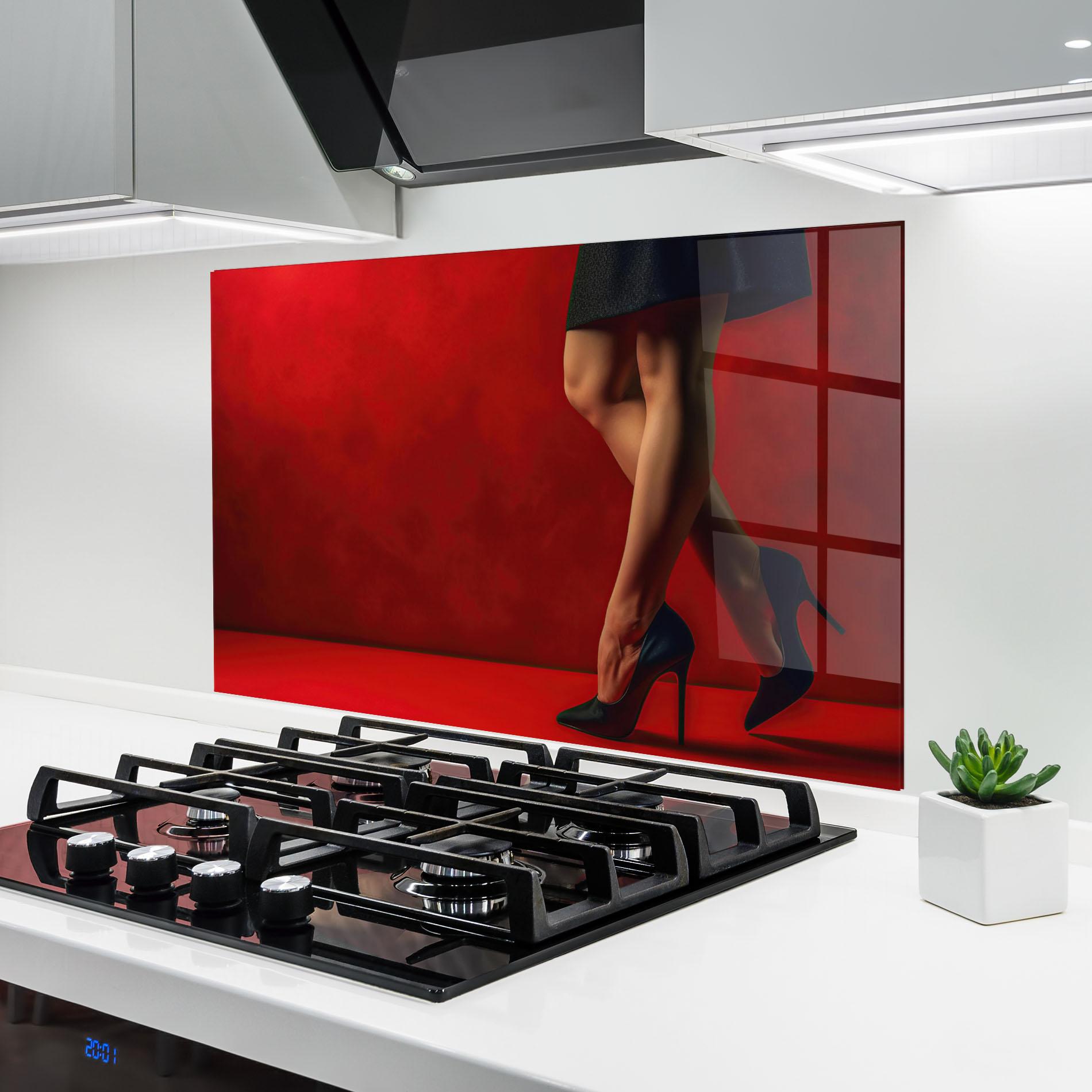 Panou Sticla Bucatarie Female Legs Heels mockup 6