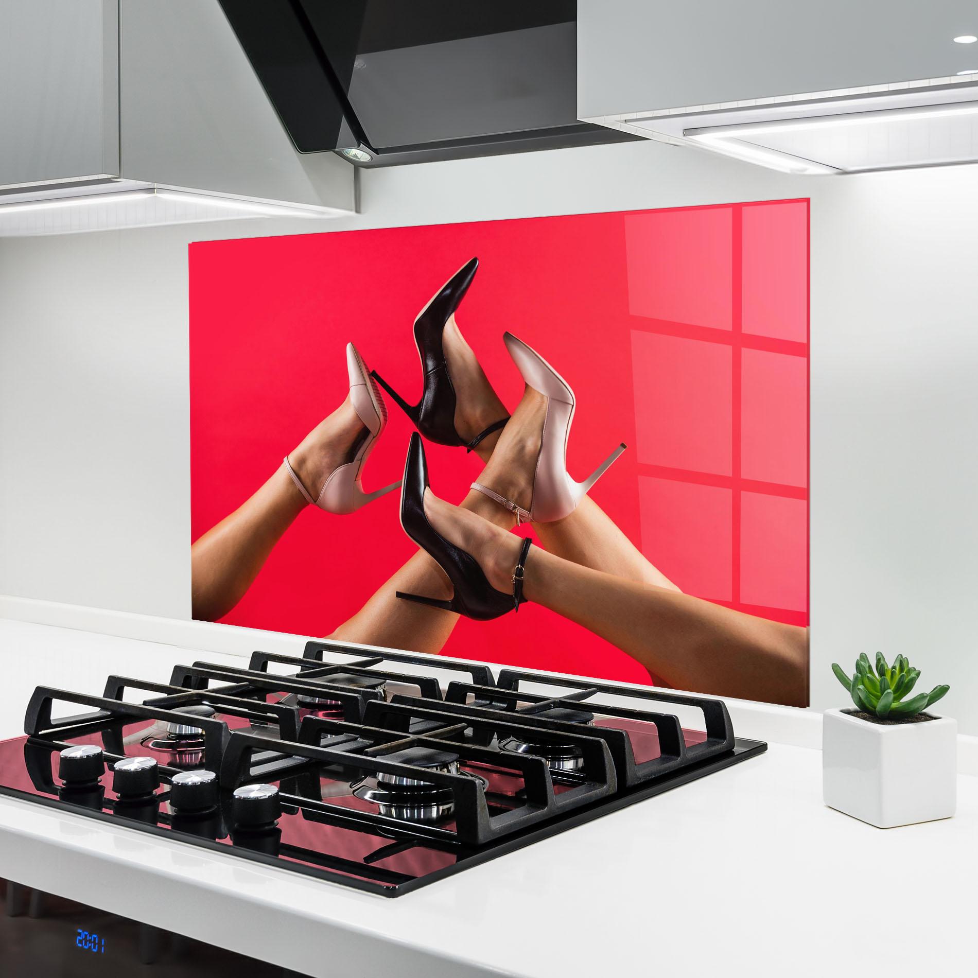 Panou Sticla Bucatarie High Heeled Shoes mockup 6