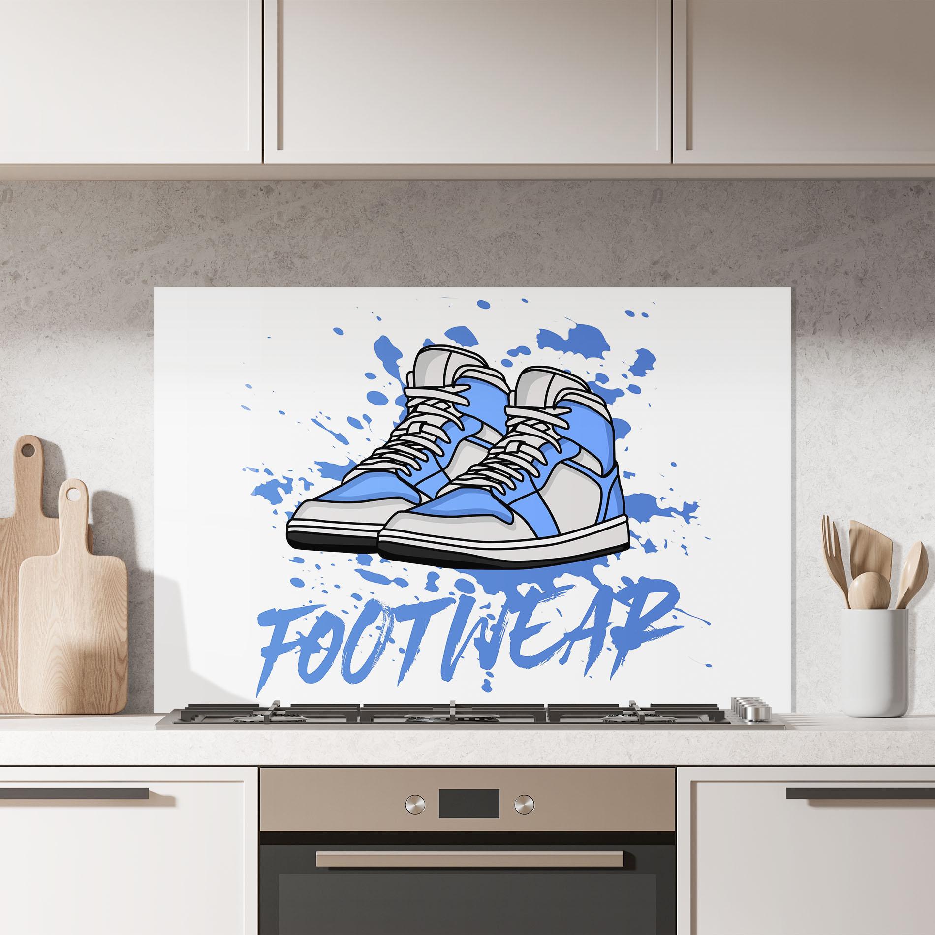 Panou Sticla Bucatarie Blue Footwear mockup 7