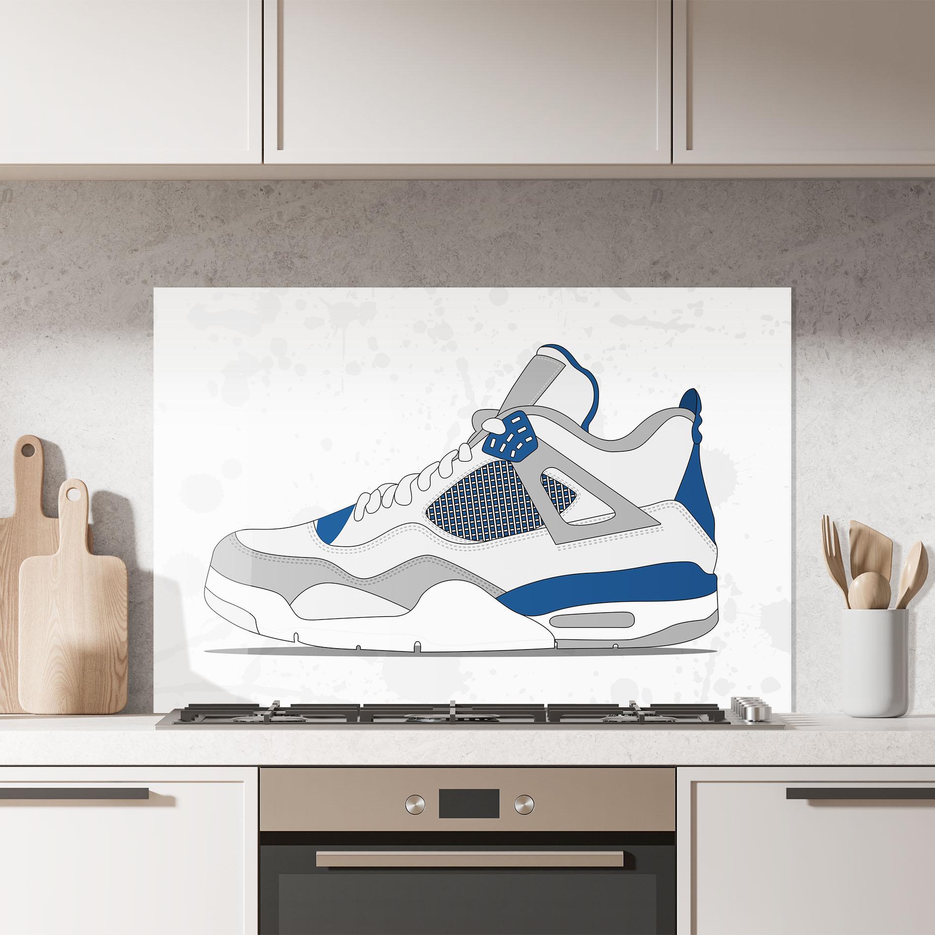 Panou Sticla Bucatarie Blue Grey Sneakers mockup 7