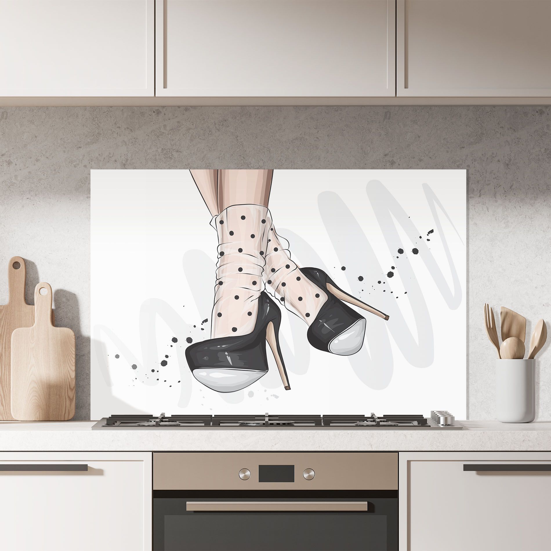 Cute Black Heels Art mockup 7