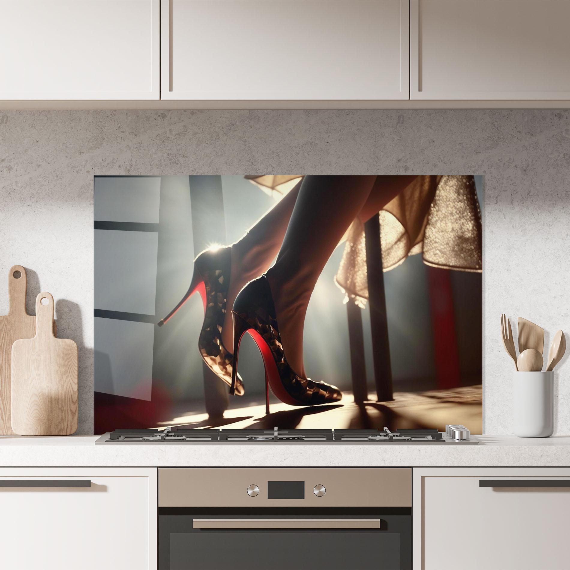 Panou Sticla Bucatarie Heels In The Sun mockup 7