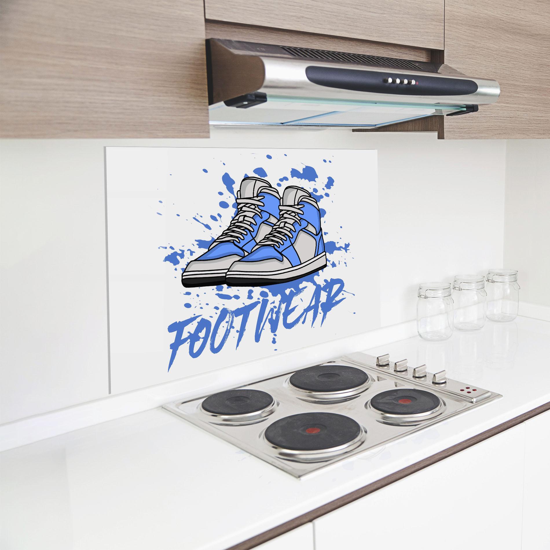 Panou Sticla Bucatarie Blue Footwear mockup 8
