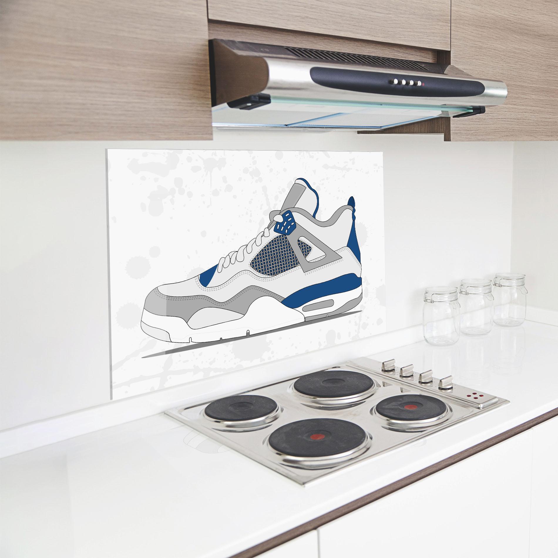 Panou Sticla Bucatarie Blue Grey Sneakers mockup 8